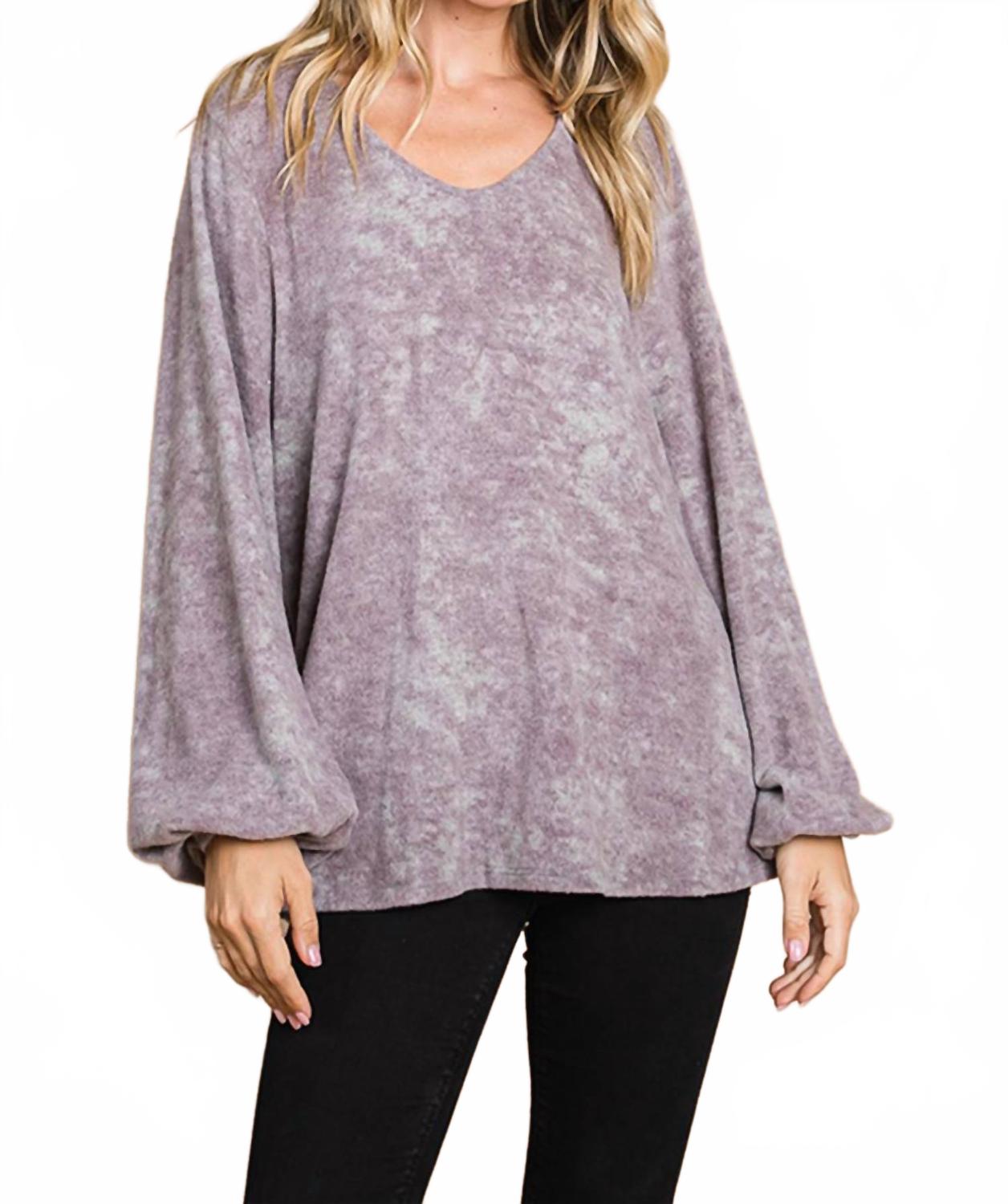 Hacci Brushed V-образный вырез топ с длинными рукавами в цвете мов Cotton Bleu, лиловый
Hacci Brushed V-образный вырез топ с длинными рукавами в цвете мов Cotton Bleu, лиловый