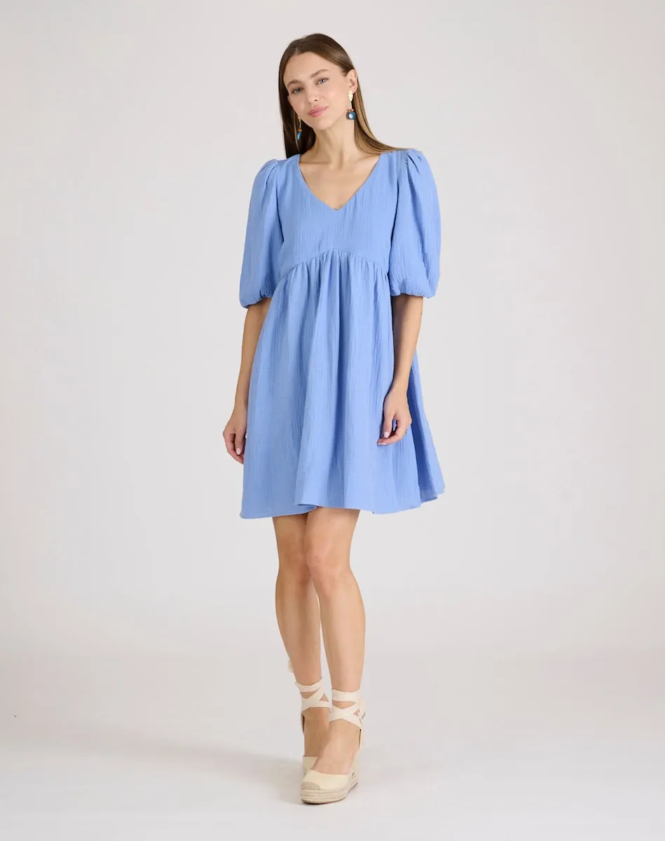 Платье-бэбидол с короткими широкими рукавами Naf Naf, светло-голубой
Платье-бэбидол с короткими широкими рукавами Naf Naf, светло-голубой
