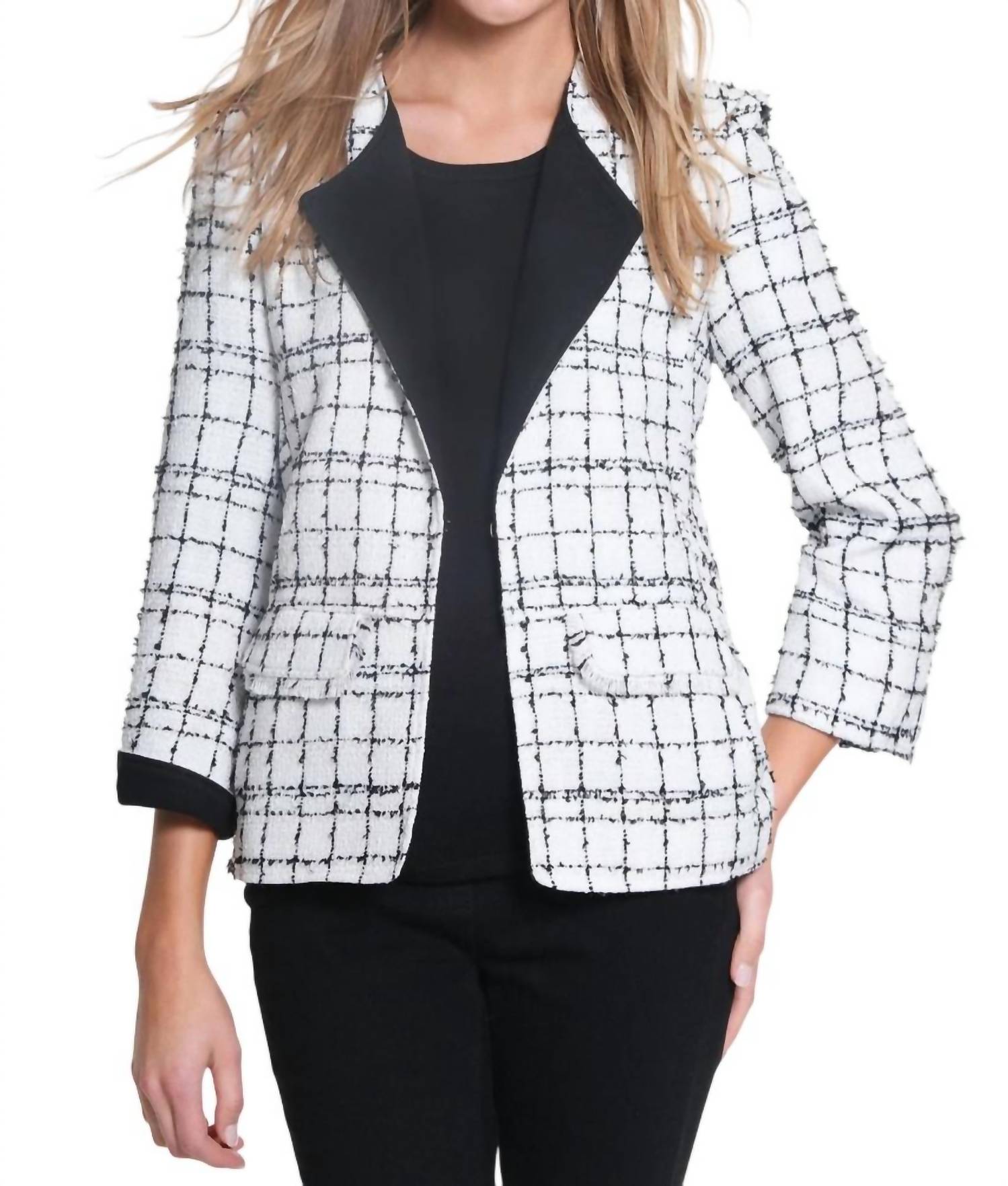 Клетчатая тканая куртка с отделкой из искусственной замши в цвете Snow Multiples 
Клетчатая тканая куртка с отделкой из искусственной замши в цвете Snow Multiples