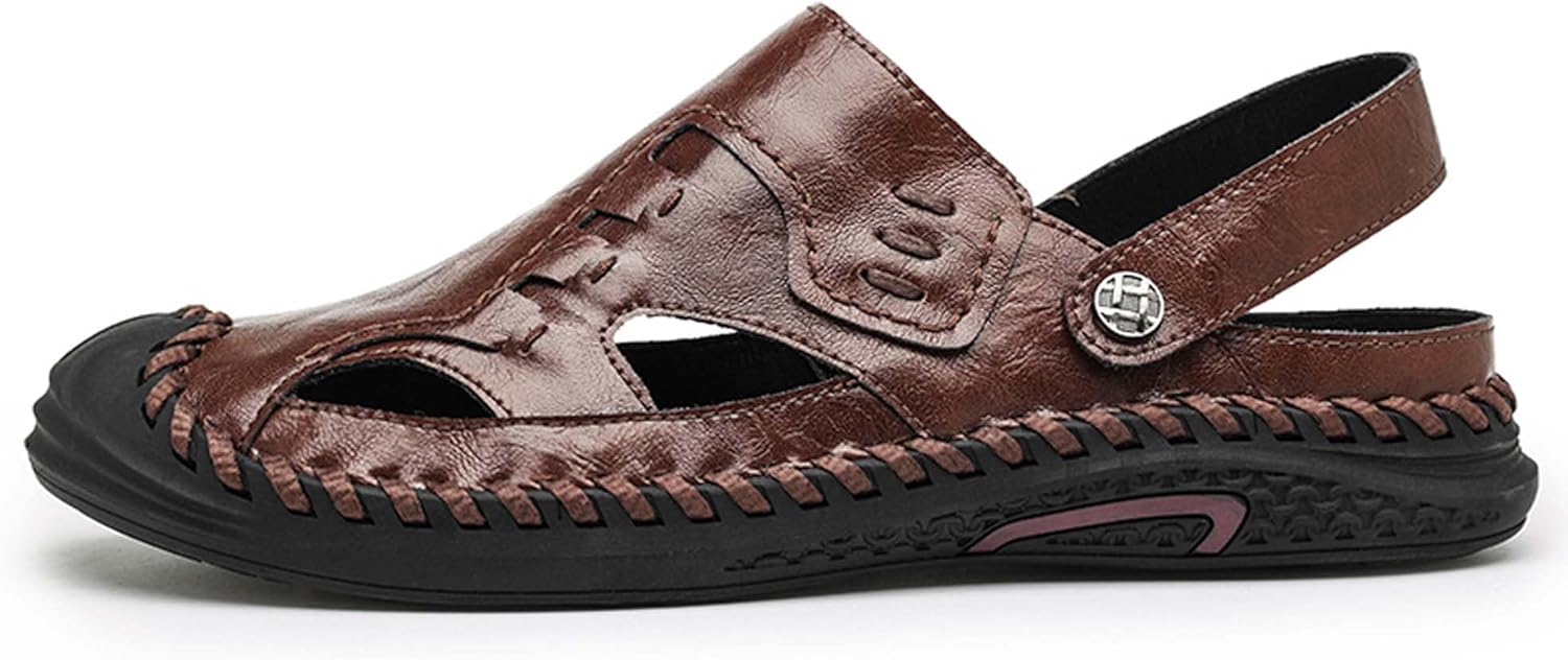 Мужские кожаные сандалии Vtiao, сандалии для хождения, ручная строчка, сандалии и тапочки, противоскользящие и износостойкие, подходят для походов, повседневных путешествий, игр на пляже и других ситуаций, коричневый
Мужские кожаные сандалии Vtiao, сандалии для хождения, ручная строчка, сандалии и тапочки, противоскользящие и износостойкие, подходят для походов, повседневных путешествий, игр на пляже и других ситуаций, коричневый