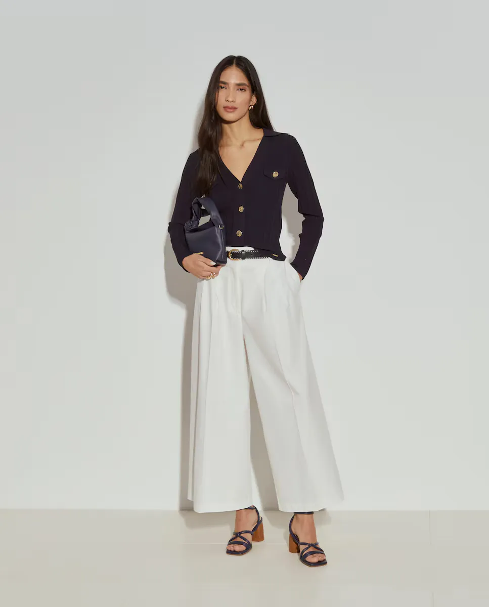 Женские брюки широкого кроя из хлопка и лиоцелла с карманами Lion of Porches, белый
Женские брюки широкого кроя из хлопка и лиоцелла с карманами Lion of Porches, белый