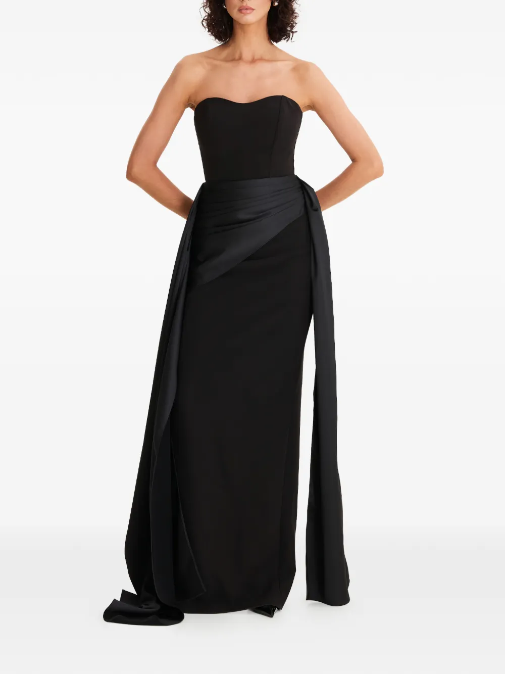Макси-платье без бретелек с драпировкой Moos Studio, черный
Макси-платье без бретелек с драпировкой Moos Studio, черный