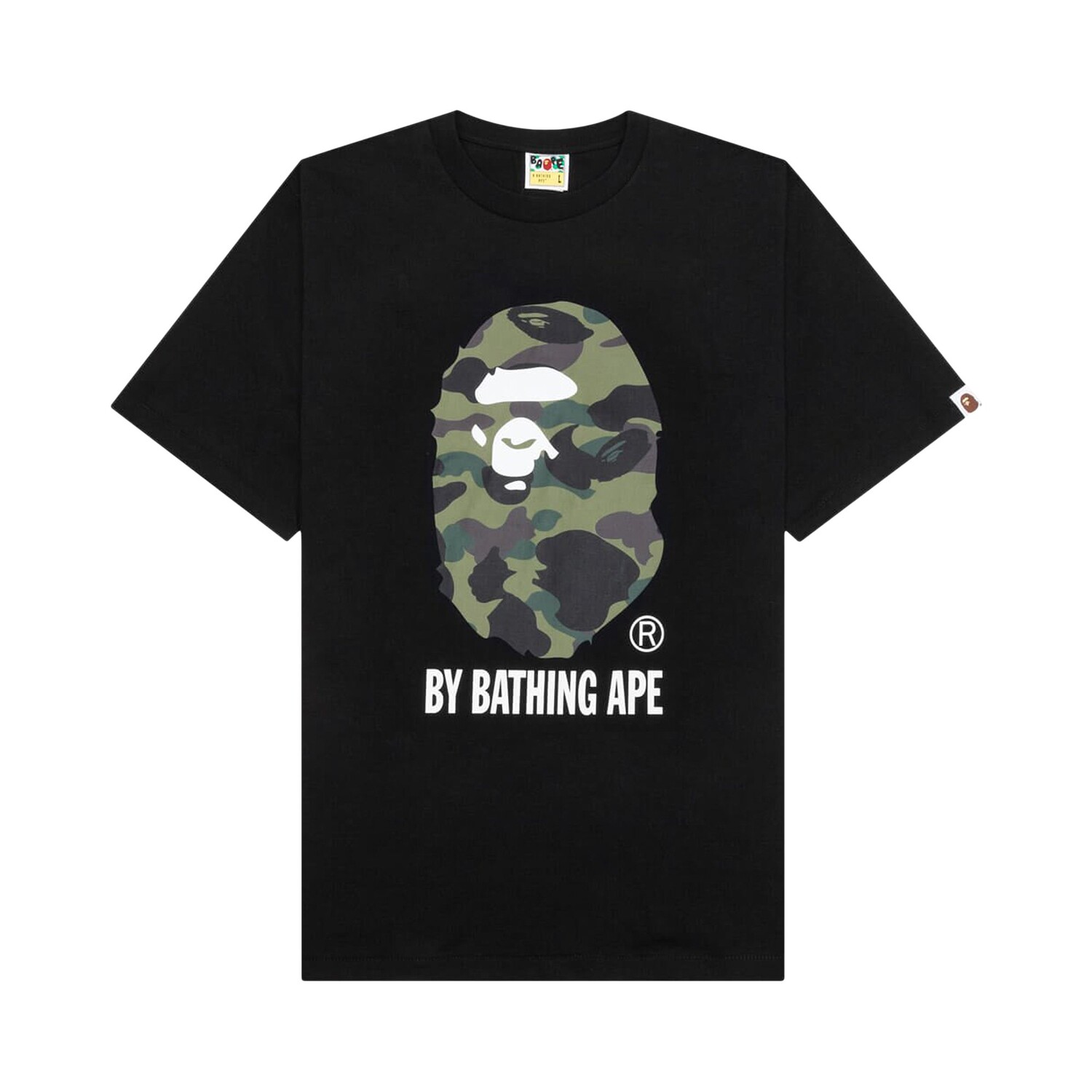 Футболка BAPE 1st Camo by Bathing Ape, цвет черный/зеленый 
Футболка BAPE 1st Camo by Bathing Ape, цвет черный/зеленый