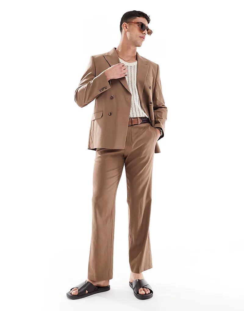 Зауженные брюки из льняной смеси ASOS DESIGN коричневого цвета - КОРИЧНЕВЫЙ
Зауженные брюки из льняной смеси ASOS DESIGN коричневого цвета - КОРИЧНЕВЫЙ