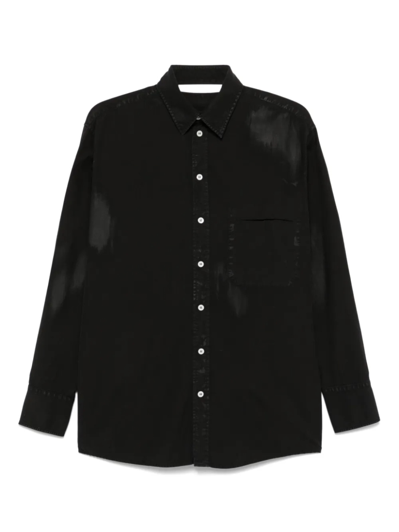 Рубашка с вырезами на воротнике MM6 Maison Margiela, черный
Рубашка с вырезами на воротнике MM6 Maison Margiela, черный
