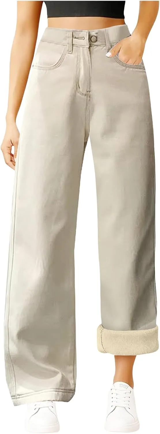 Женские утепленные джинсы Straight Leg с карманами
Женские утепленные джинсы Straight Leg с карманами