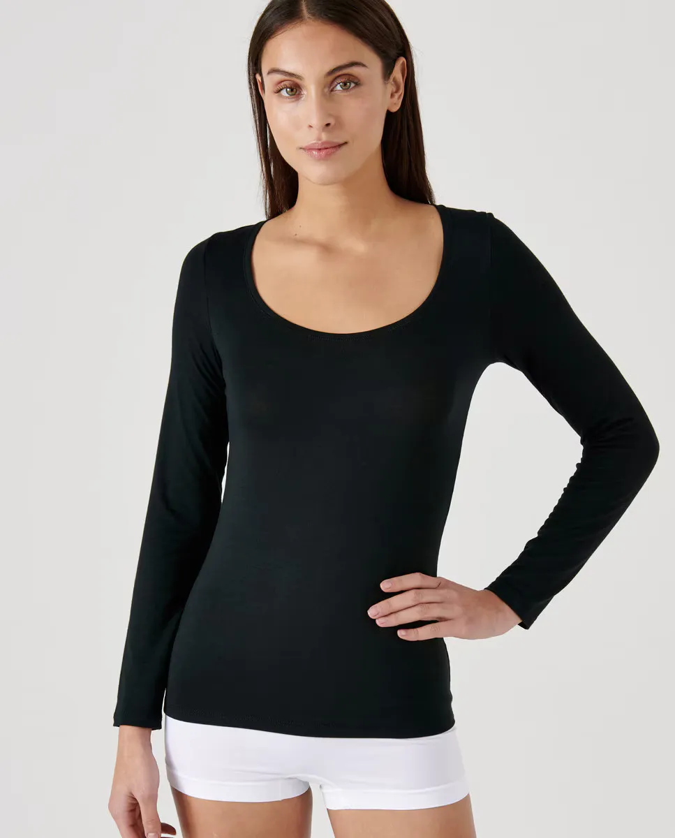 Невидимая футболка с длинными рукавами Damart, черный
Невидимая футболка с длинными рукавами Damart, черный