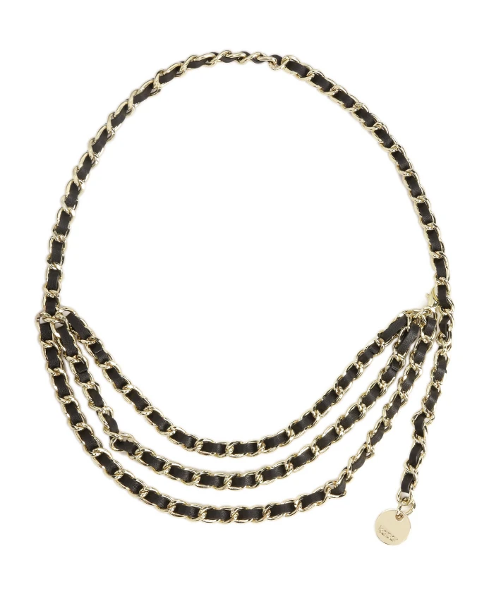 Декоративный ремень из кожи и металла. Kazar, мультиколор
Декоративный ремень из кожи и металла. Kazar, мультиколор