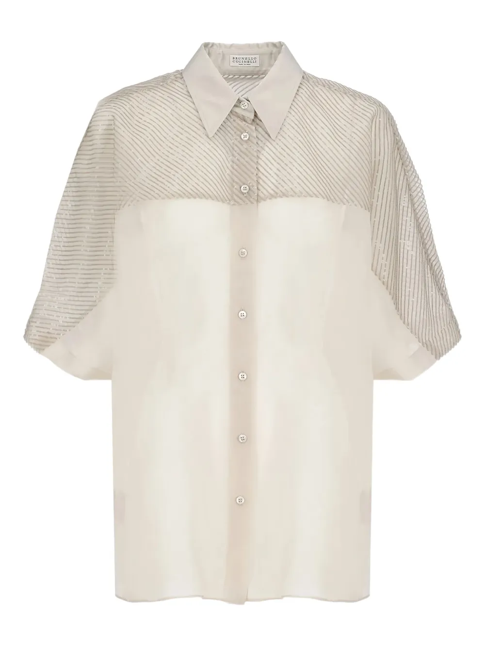 Рубашка с короткими рукавами Brunello Cucinelli, нейтральный
Рубашка с короткими рукавами Brunello Cucinelli, нейтральный