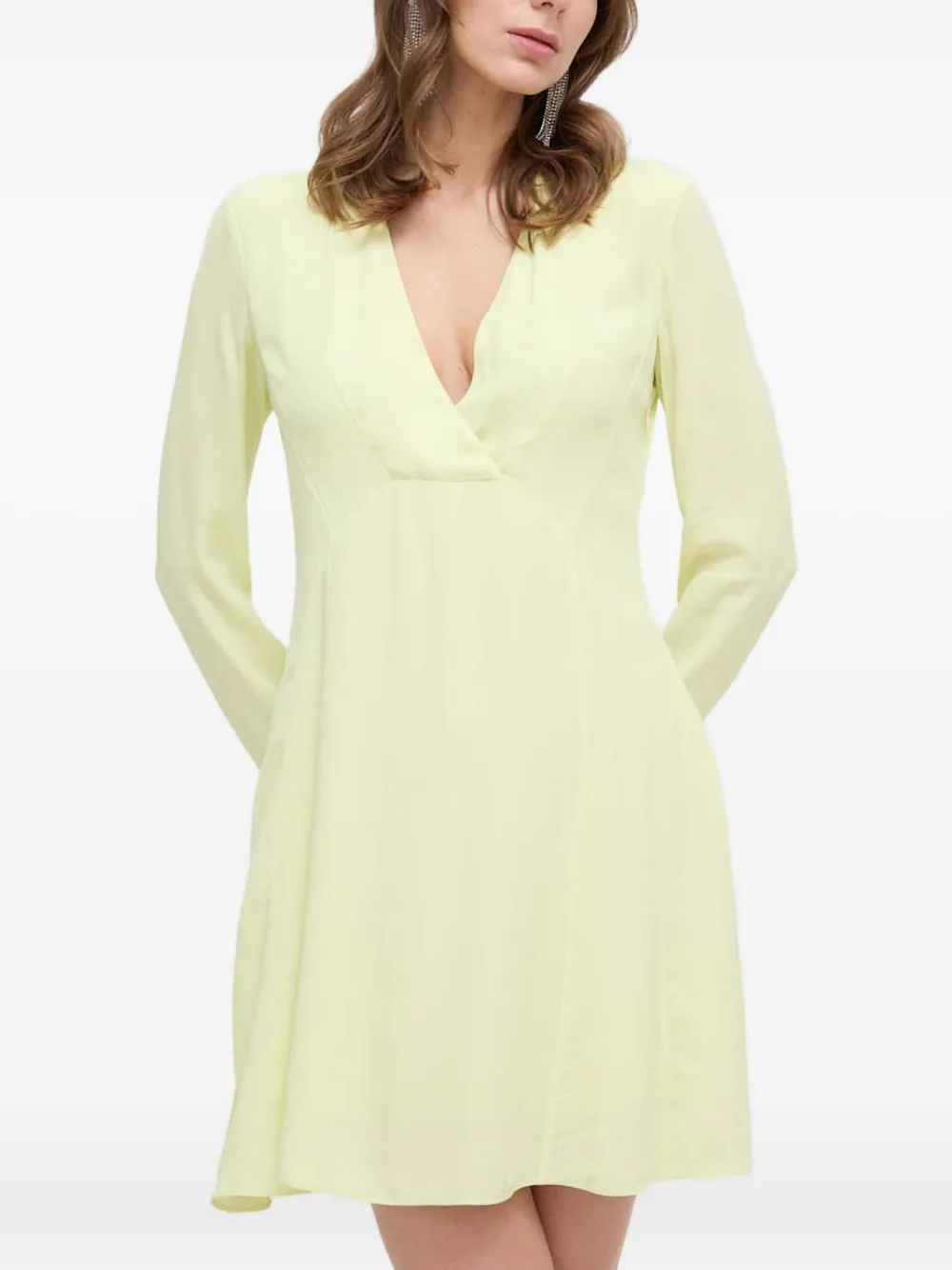 Мини-платье с длинными рукавами и запахом Patrizia Pepe, желтый
Мини-платье с длинными рукавами и запахом Patrizia Pepe, желтый