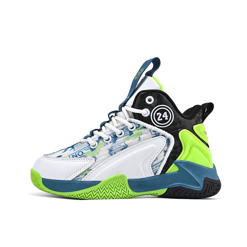 Противоскользящие баскетбольные кроссовки для детей SAINT WATERS, белый/зеленый
Противоскользящие баскетбольные кроссовки для детей SAINT WATERS, белый/зеленый