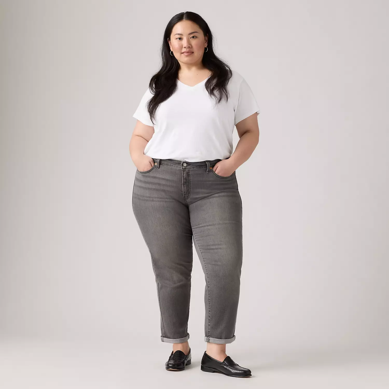 Женские джинсы-бойфренды (большие размеры) Levi's, черный
Женские джинсы-бойфренды (большие размеры) Levi's, черный