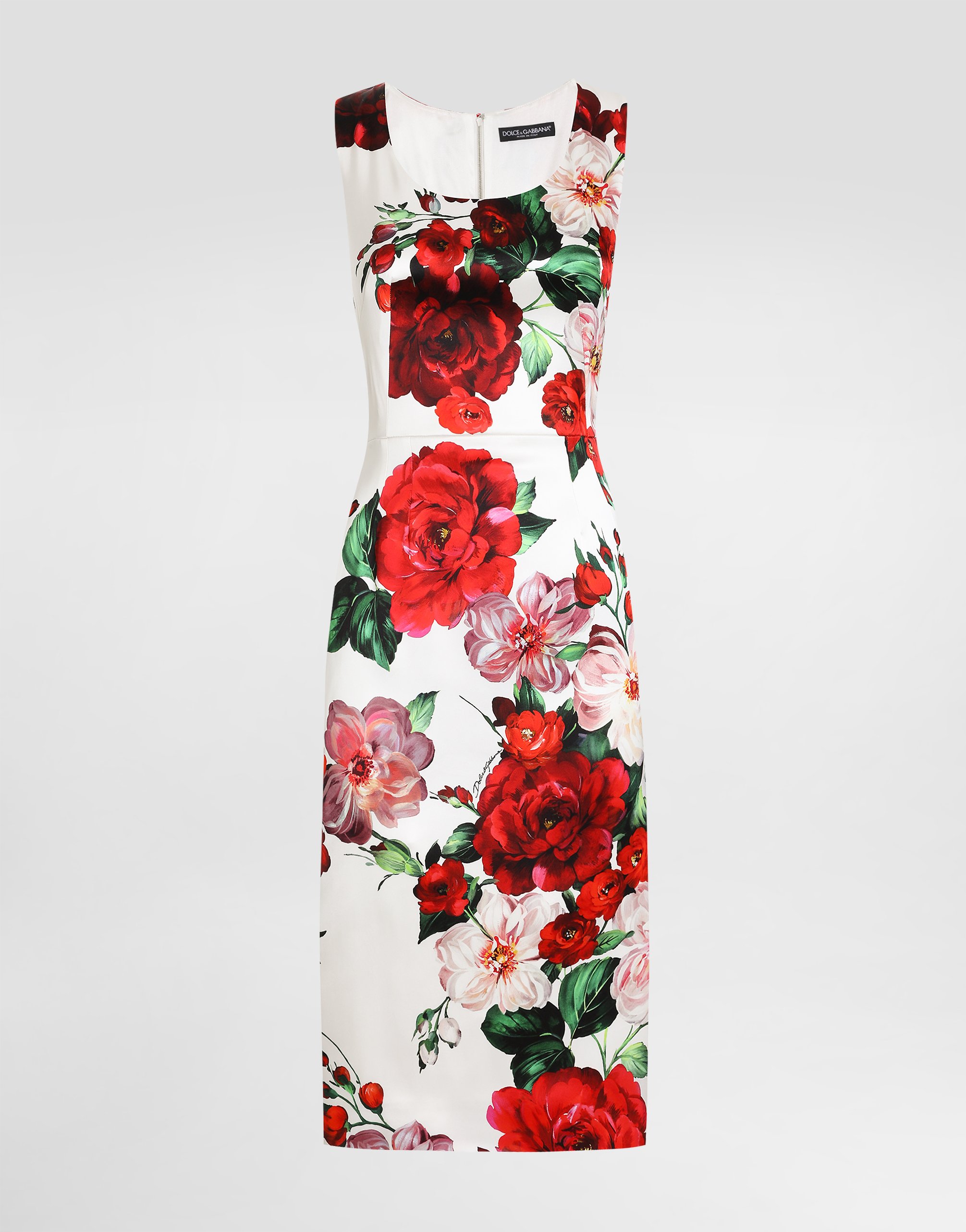 Атласное платье без рукавов миди с принтом роз Dolce & Gabbana, принт
Атласное платье без рукавов миди с принтом роз Dolce & Gabbana, принт