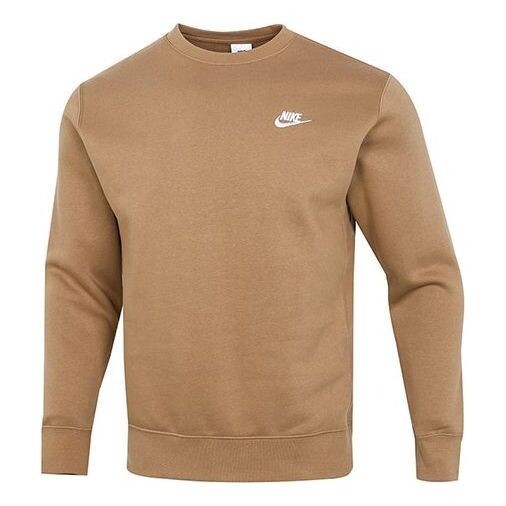 Толстовка Nike Sportswear Club Fleece Casual Sports Round Neck Pullover Khaki, хаки 
Толстовка Nike Sportswear Club Fleece Casual Sports Round Neck Pullover Khaki, хаки