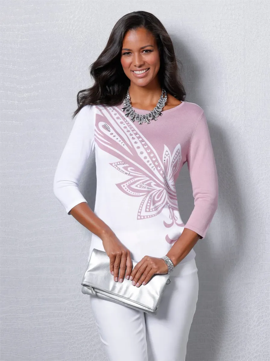 Lady вязаный свитер "Свитер", цвет Ecru-Hellrosé-Bedruckt
Lady вязаный свитер "Свитер", цвет Ecru-Hellrosé-Bedruckt