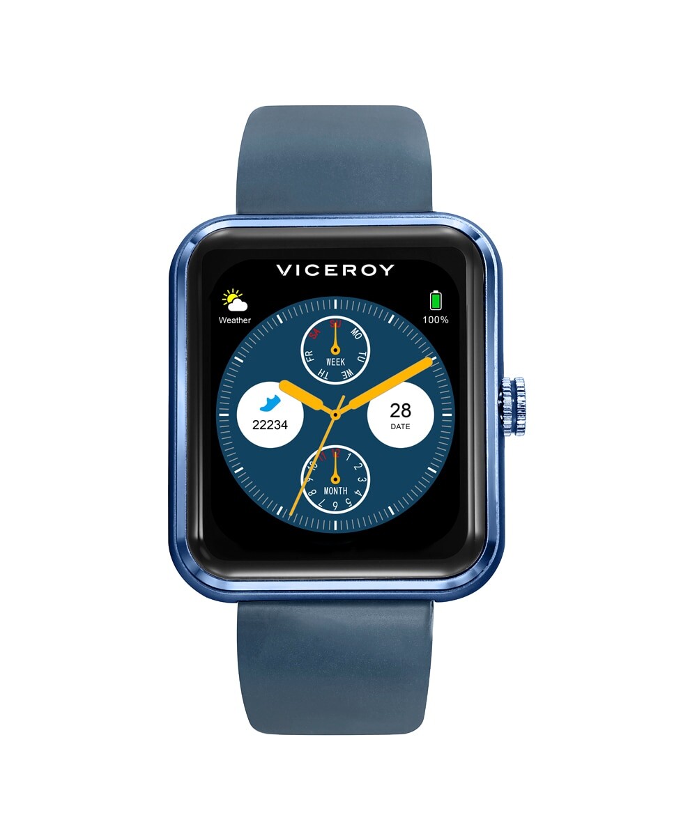 Синие алюминиевые смарт-часы с синим ремешком Viceroy, синий
Синие алюминиевые смарт-часы с синим ремешком Viceroy, синий