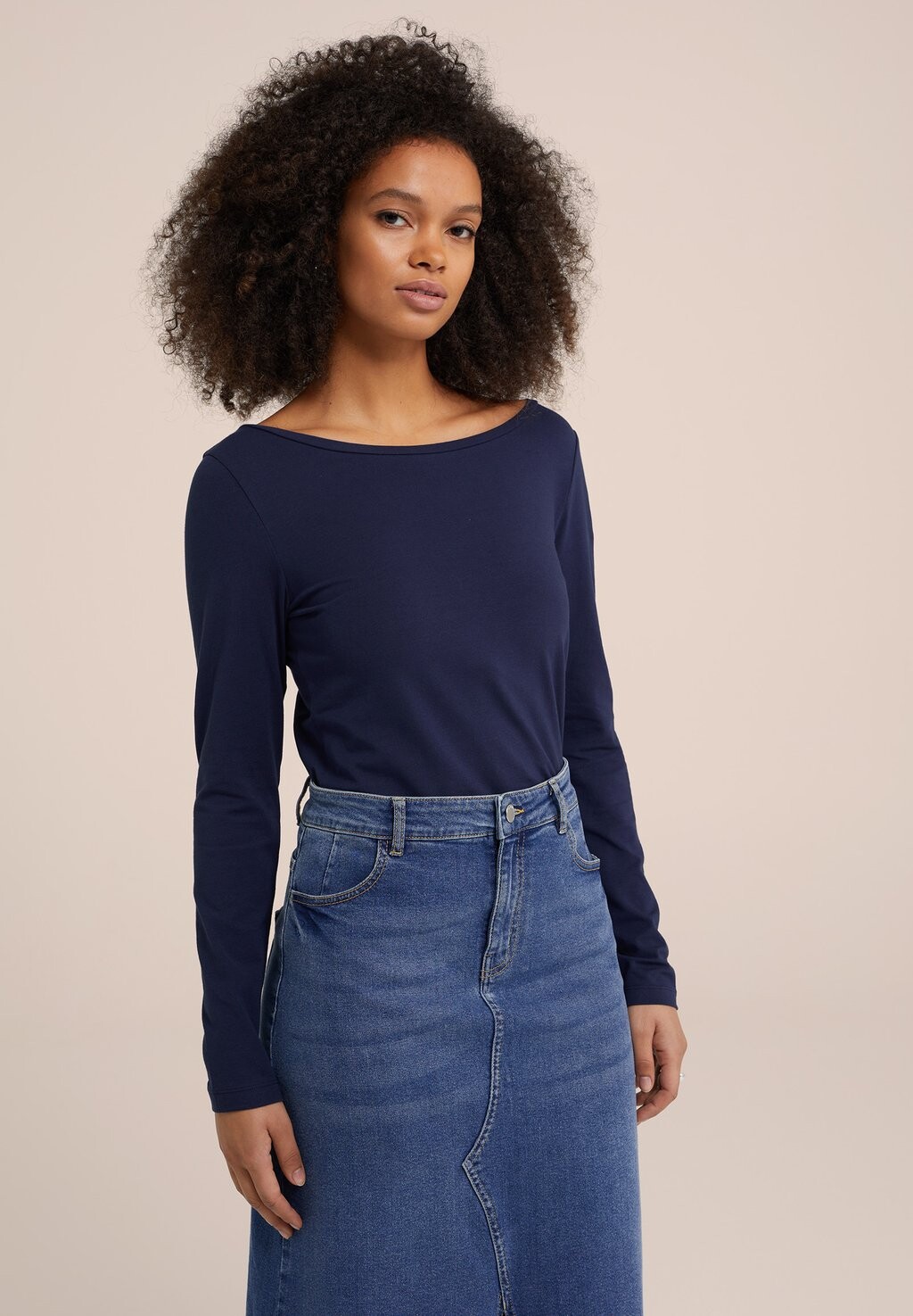 Топ с длинными рукавами Dames Organic WE Fashion, синий
Топ с длинными рукавами Dames Organic WE Fashion, синий