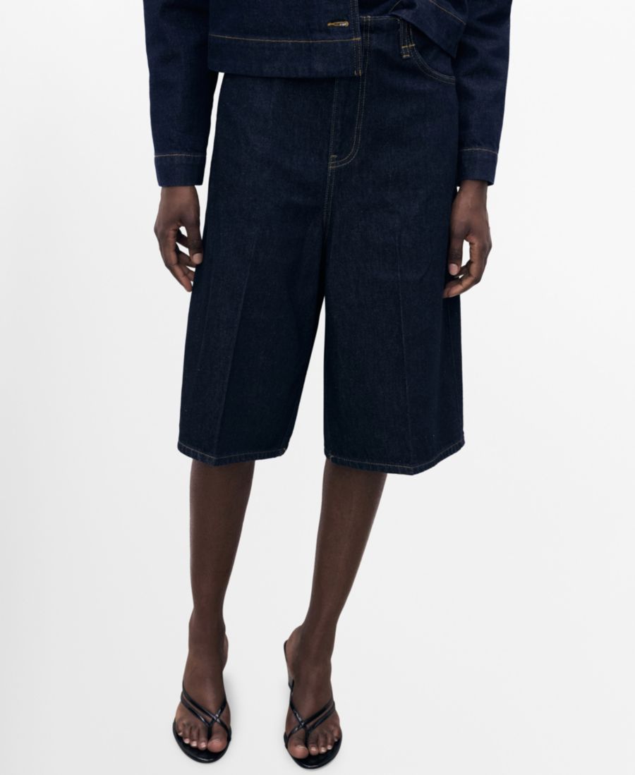 Женские джинсовые шорты-бермуды со средней посадкой MANGO, Open Blue
Женские джинсовые шорты-бермуды со средней посадкой MANGO, Open Blue