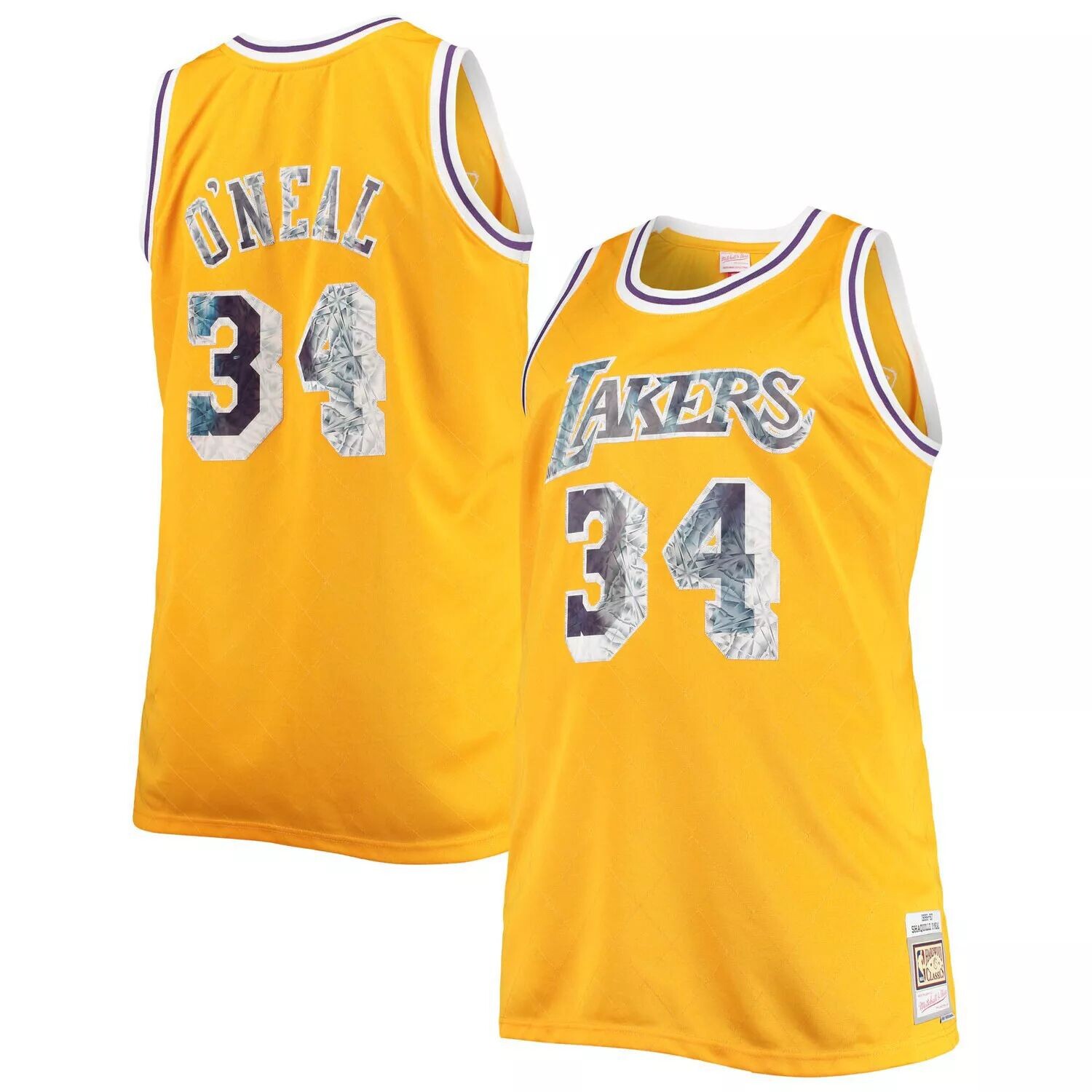 Мужская майка Mitchell & Ness Shaquille O'Neal Gold Los Angeles Lakers Big & Tall 1996-97 NBA Diamond Swingman, посвященная 75-летию НБА
Мужская майка Mitchell & Ness Shaquille O'Neal Gold Los Angeles Lakers Big & Tall 1996-97 NBA Diamond Swingman, посвященная 75-летию НБА