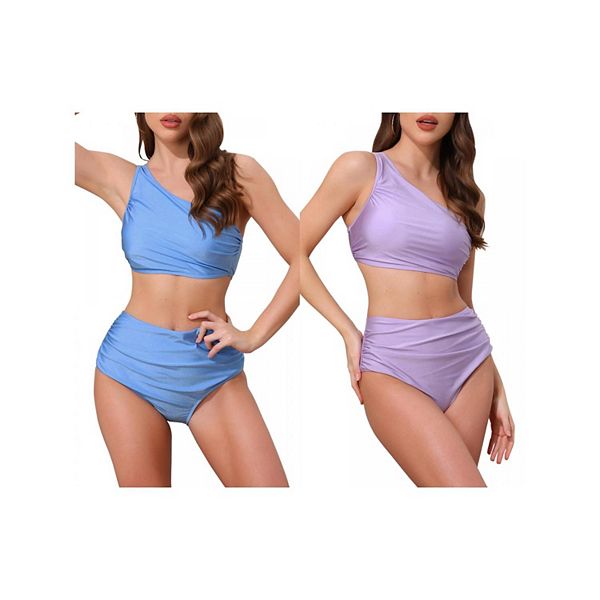 2 комплекта женского купальника бикини с одно плечом, 2 предмета: топ с эффектом пуш-ап и низ с контролем живота Inspire Chic, Light Purple Sky Blue, Синий, 2 комплекта женского купальника бикини с одно плечом, 2 предмета: топ с эффектом пуш-ап и низ с ко
2 комплекта женского купальника бикини с одно плечом, 2 предмета: топ с эффектом пуш-ап и низ с контролем живота Inspire Chic, Light Purple Sky Blue, Синий, 2 комплекта женского купальника бикини с одно плечом, 2 предмета: топ с эффектом пуш-ап и низ с ко