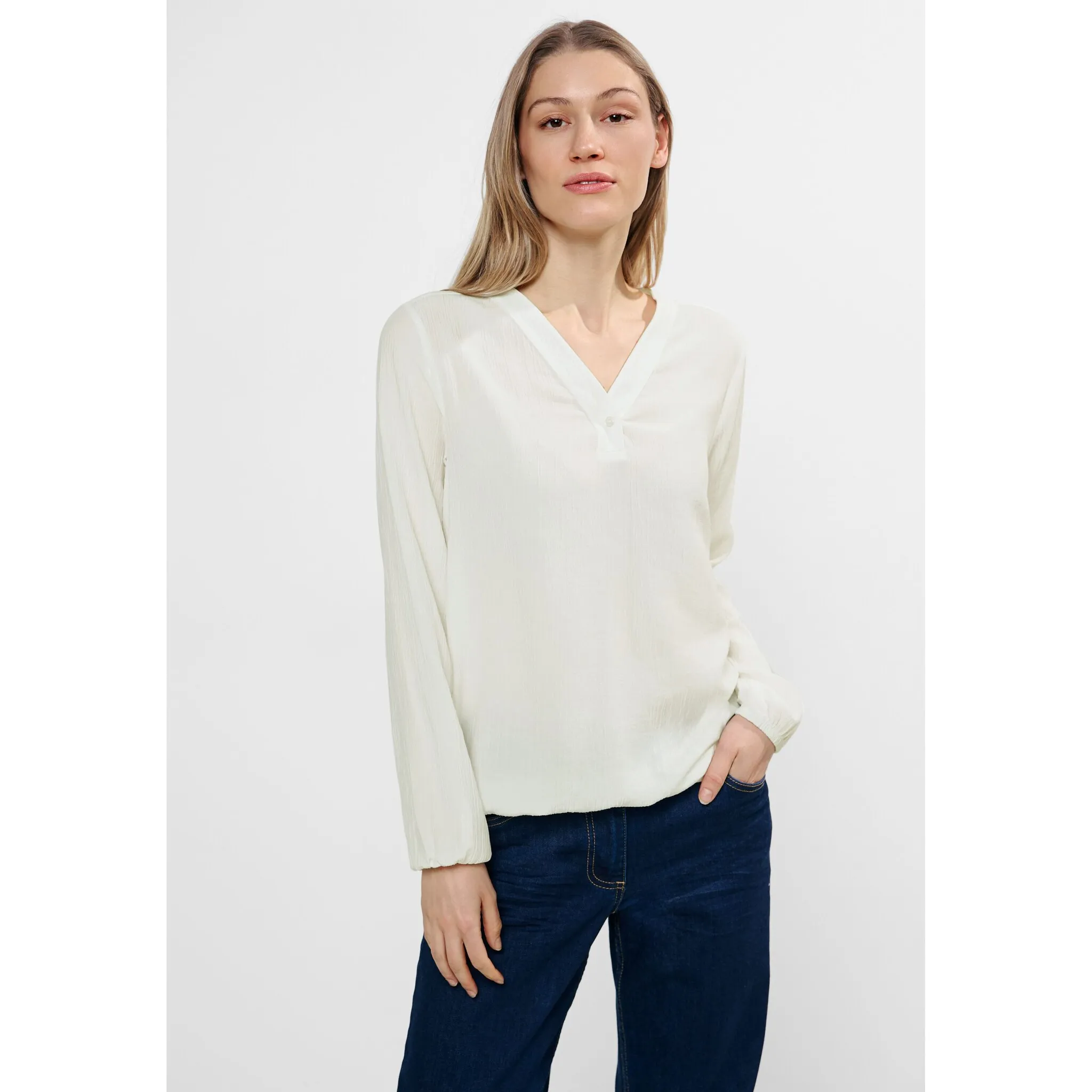 Однотонная блузка Cecil с длинными рукавами, белый
Однотонная блузка Cecil с длинными рукавами, белый