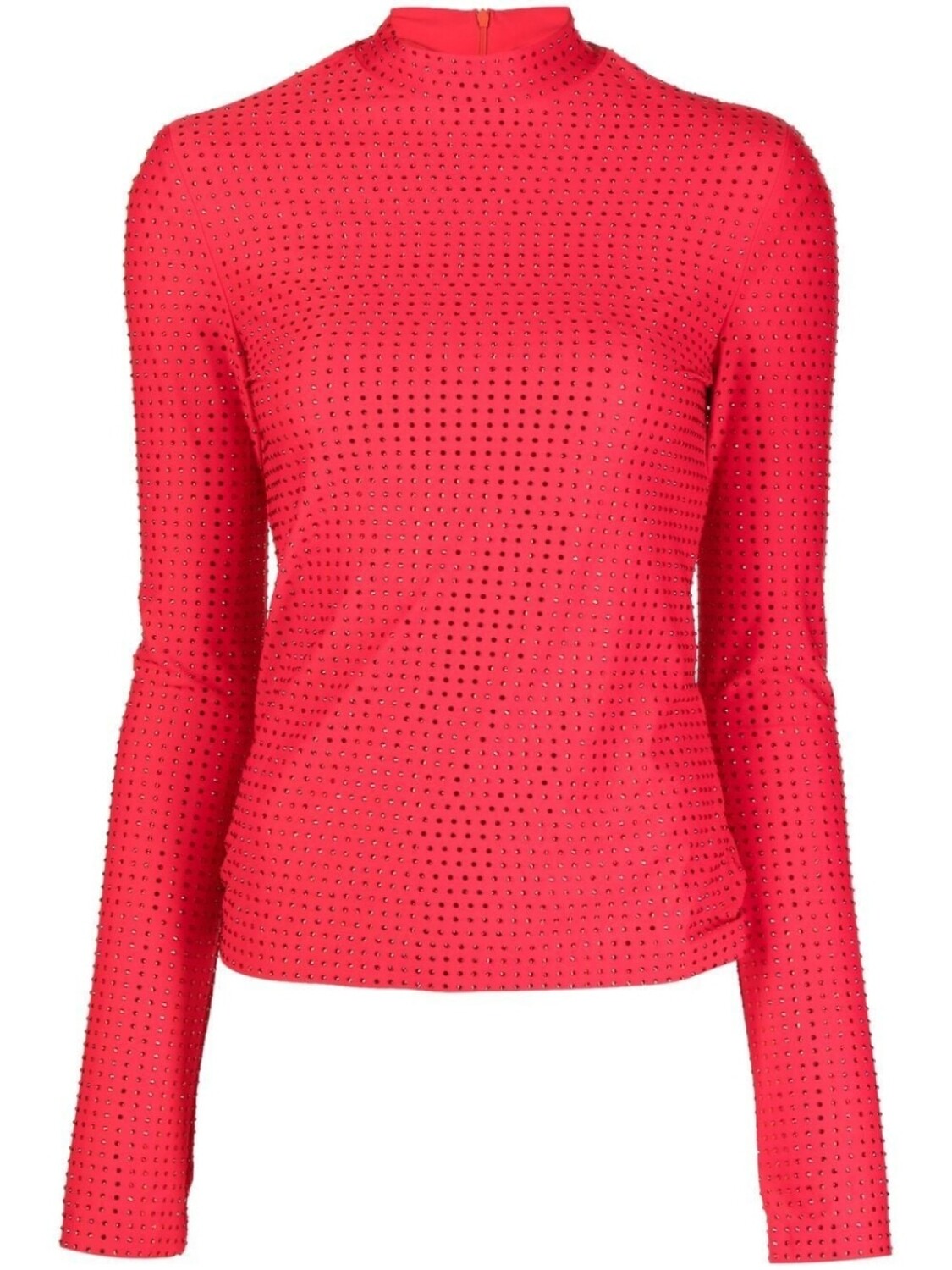 Ferragamo топ с длинными рукавами и стразами, красный
Ferragamo топ с длинными рукавами и стразами, красный