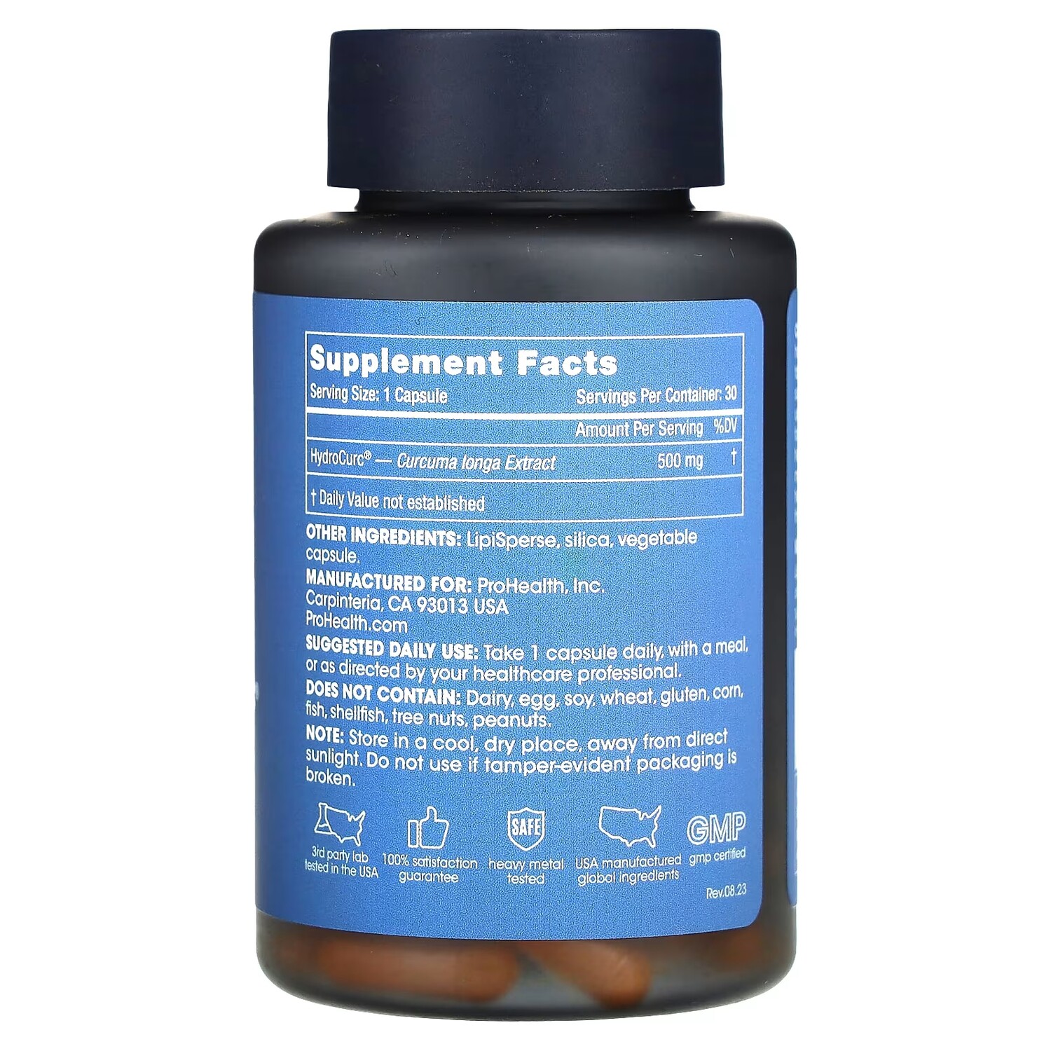 Добавка ProHealth Longevity Hydrocurc 500 мг, 30 капсул 
Добавка ProHealth Longevity Hydrocurc 500 мг, 30 капсул