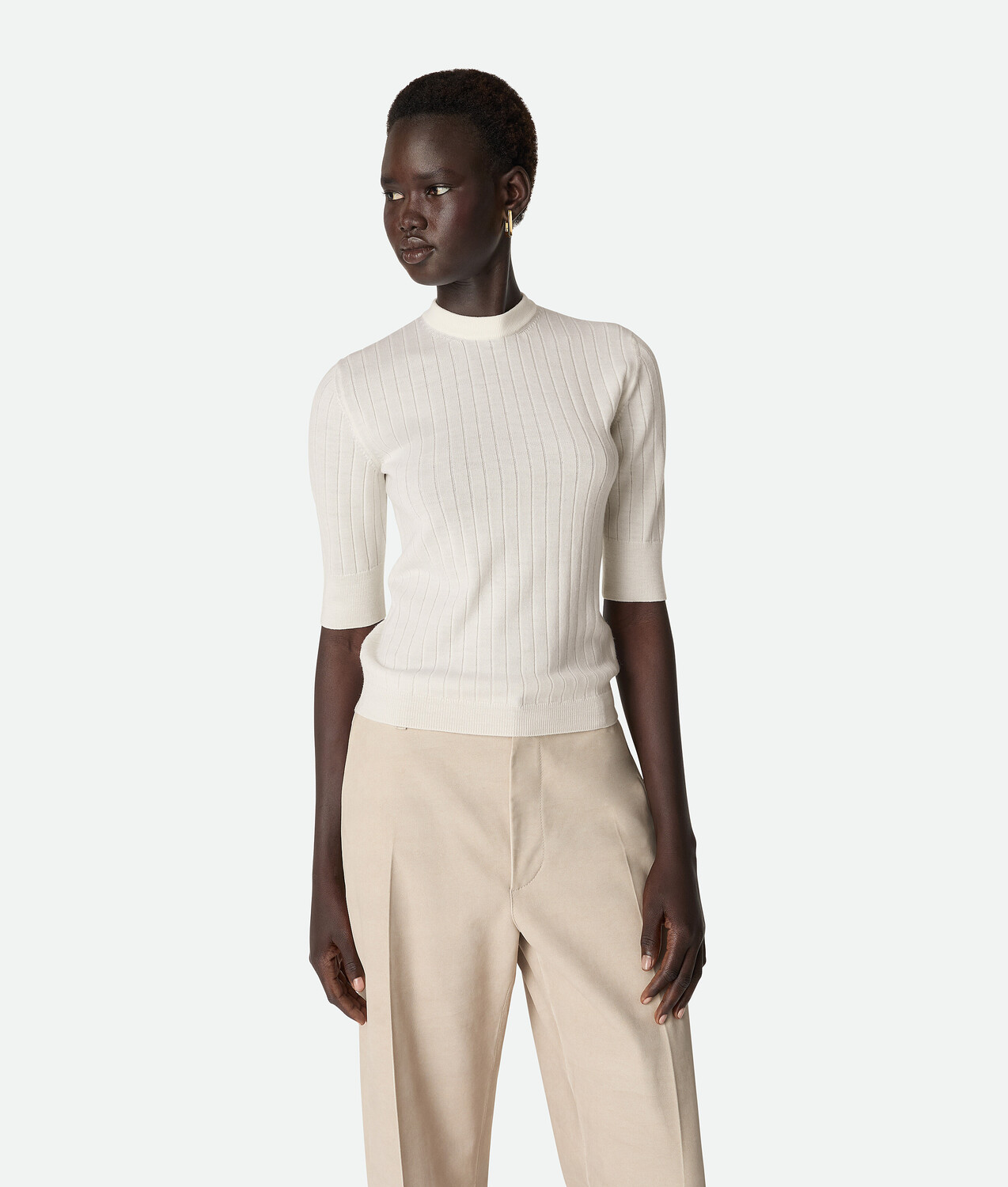 Wool rib top BOTTEGA VENETA, мел
Wool rib top BOTTEGA VENETA, мел