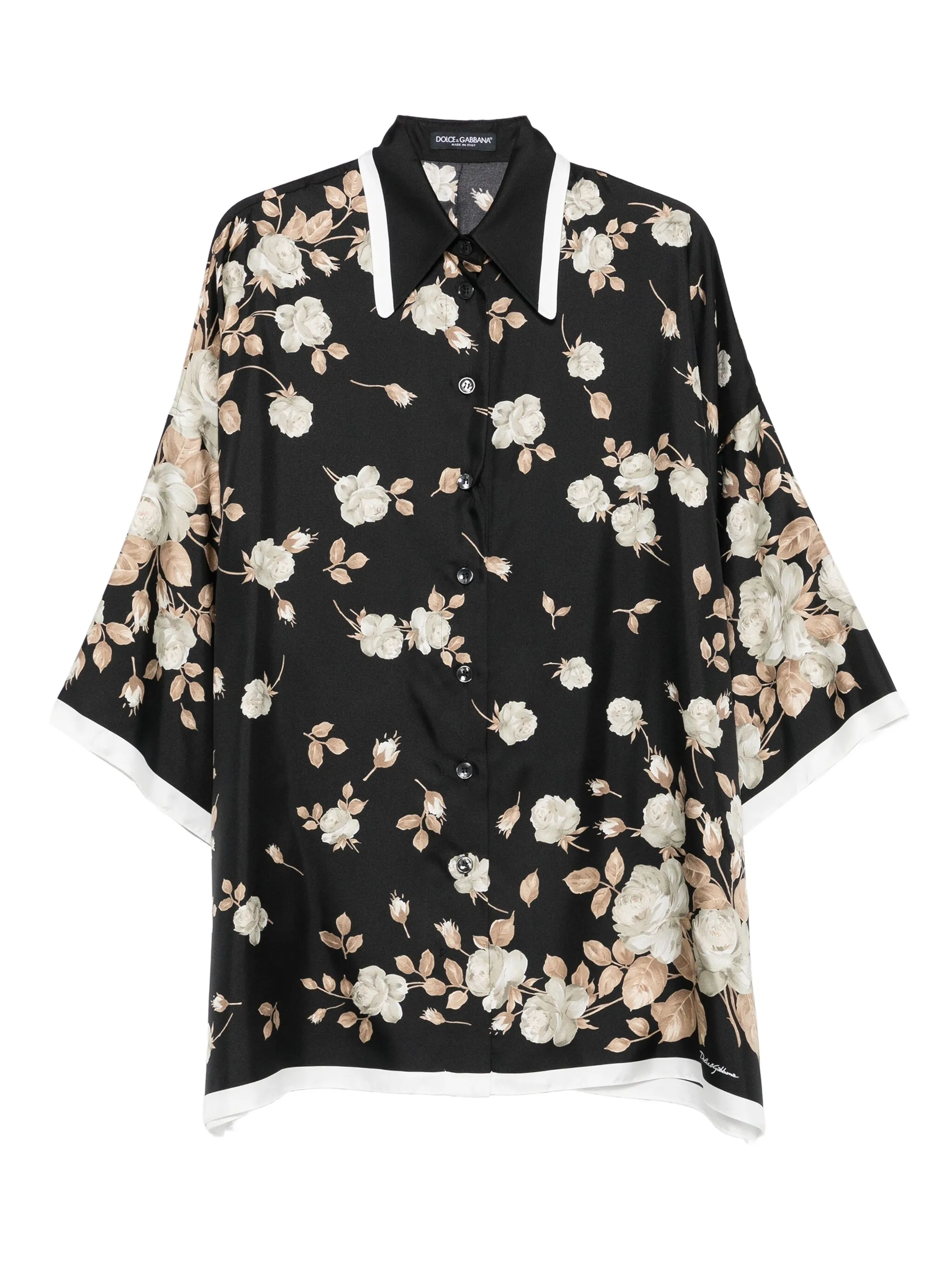 Рубашка с цветочным принтом Dolce & Gabbana, черный
Рубашка с цветочным принтом Dolce & Gabbana, черный