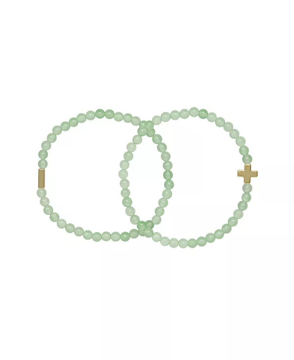 Комплект из 2 браслетов с каменными бусинами Charged, aventurine
Комплект из 2 браслетов с каменными бусинами Charged, aventurine