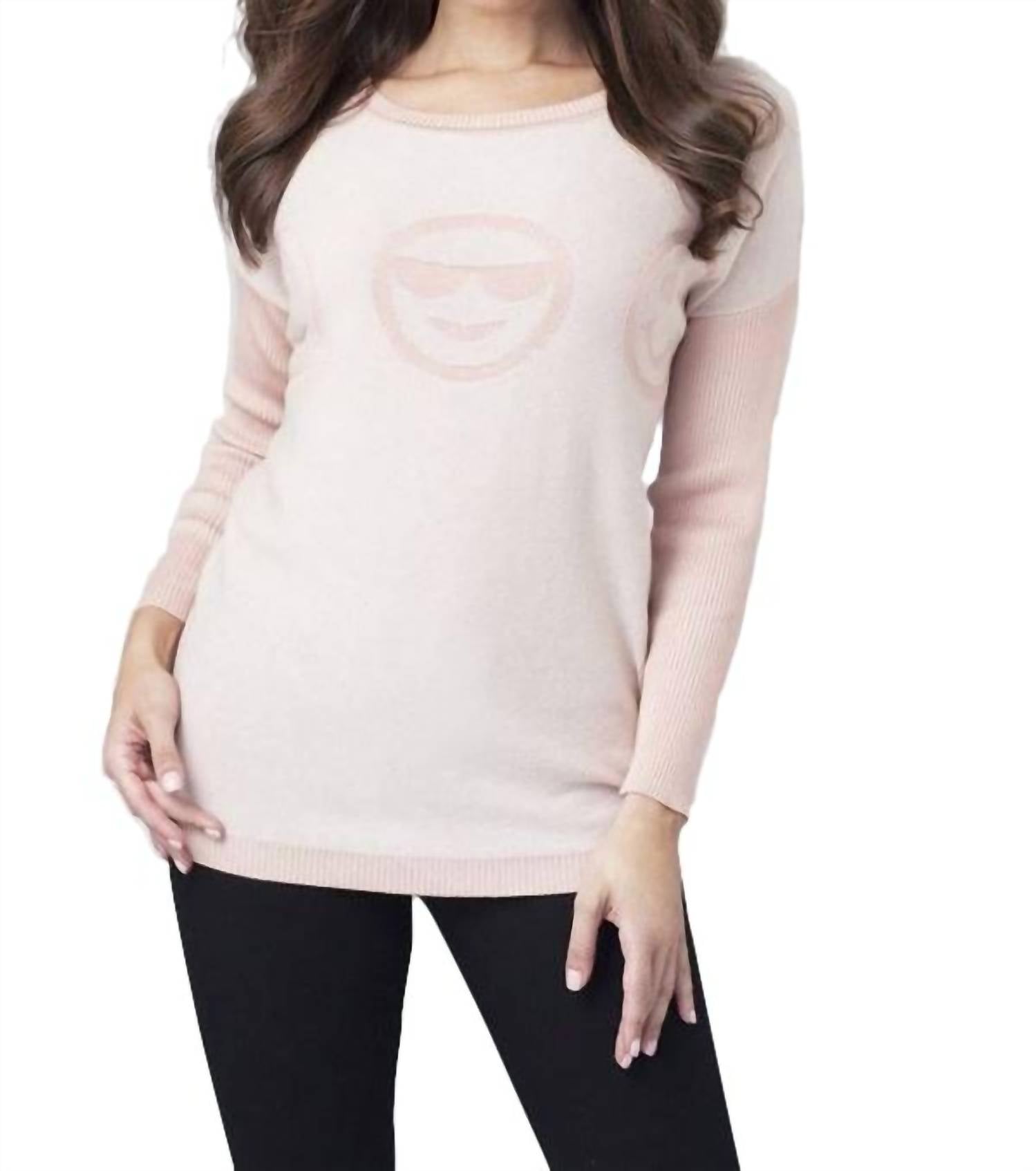 Двусторонний свитер с эмодзи розового цвета ANGEL
Двусторонний свитер с эмодзи розового цвета ANGEL