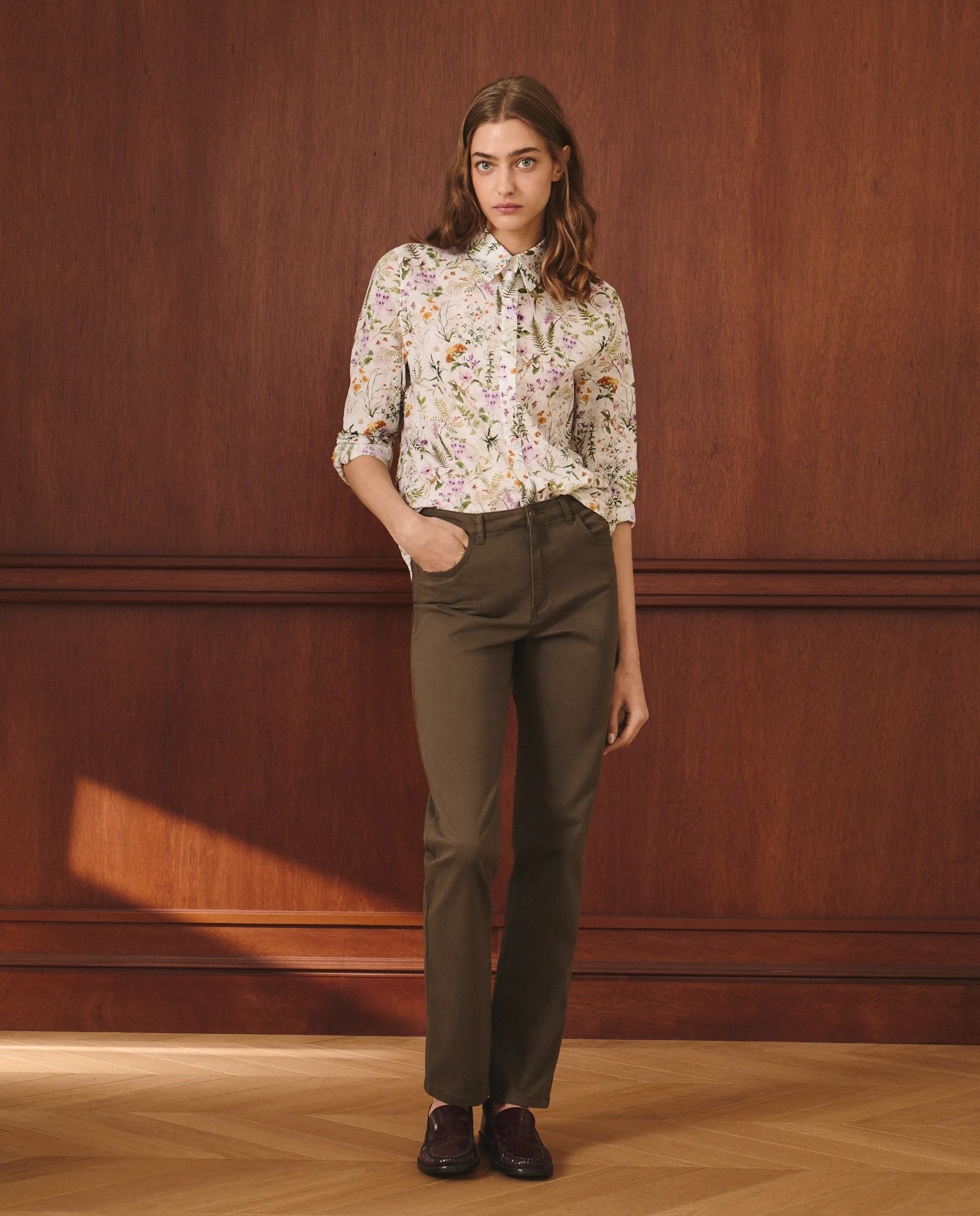 Женские брюки прямого кроя Lloyd'S, хаки 
Женские брюки прямого кроя Lloyd'S, хаки