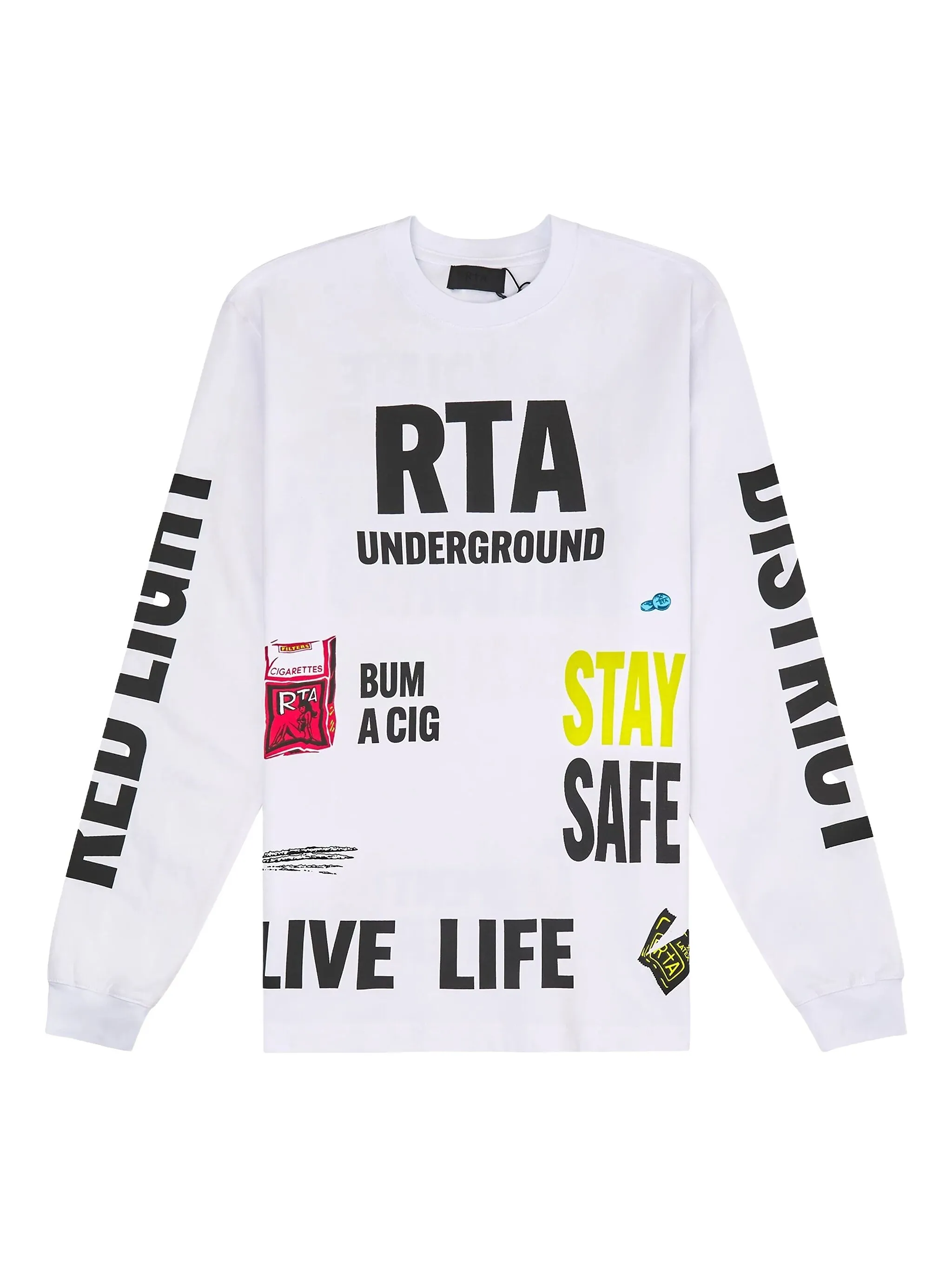 Толстовка Underground с текстовым принтом Rta, белый
Толстовка Underground с текстовым принтом Rta, белый