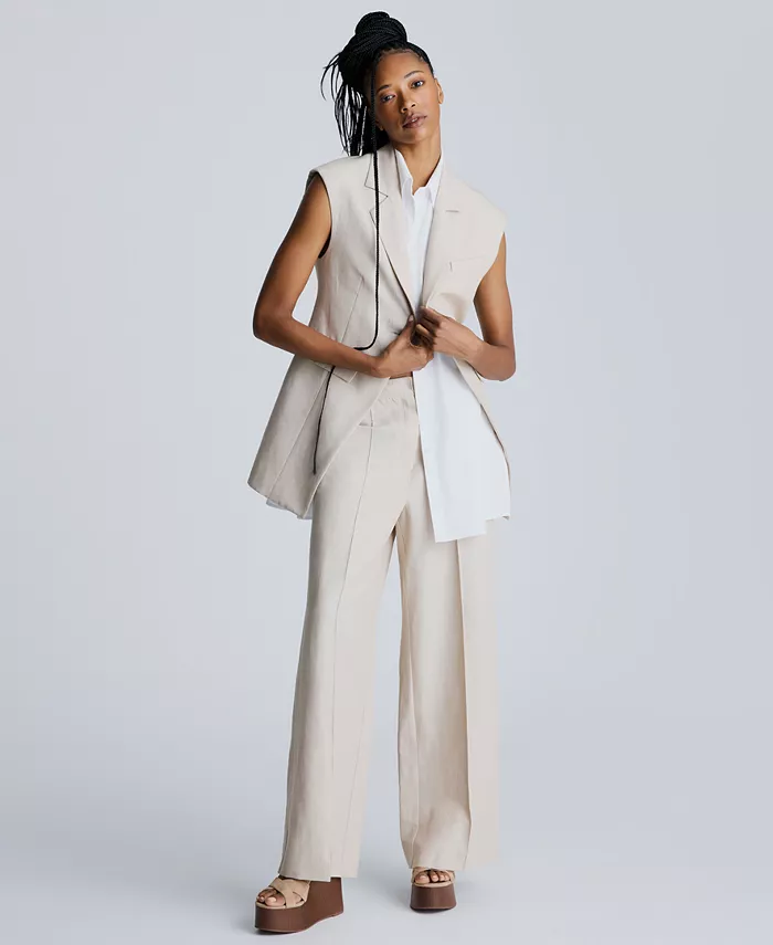 Женский многослойный жилет со съемной рубашкой спереди и защипнутыми широкими брюками Kenneth Cole, коричневый/бежевый
Женский многослойный жилет со съемной рубашкой спереди и защипнутыми широкими брюками Kenneth Cole, коричневый/бежевый