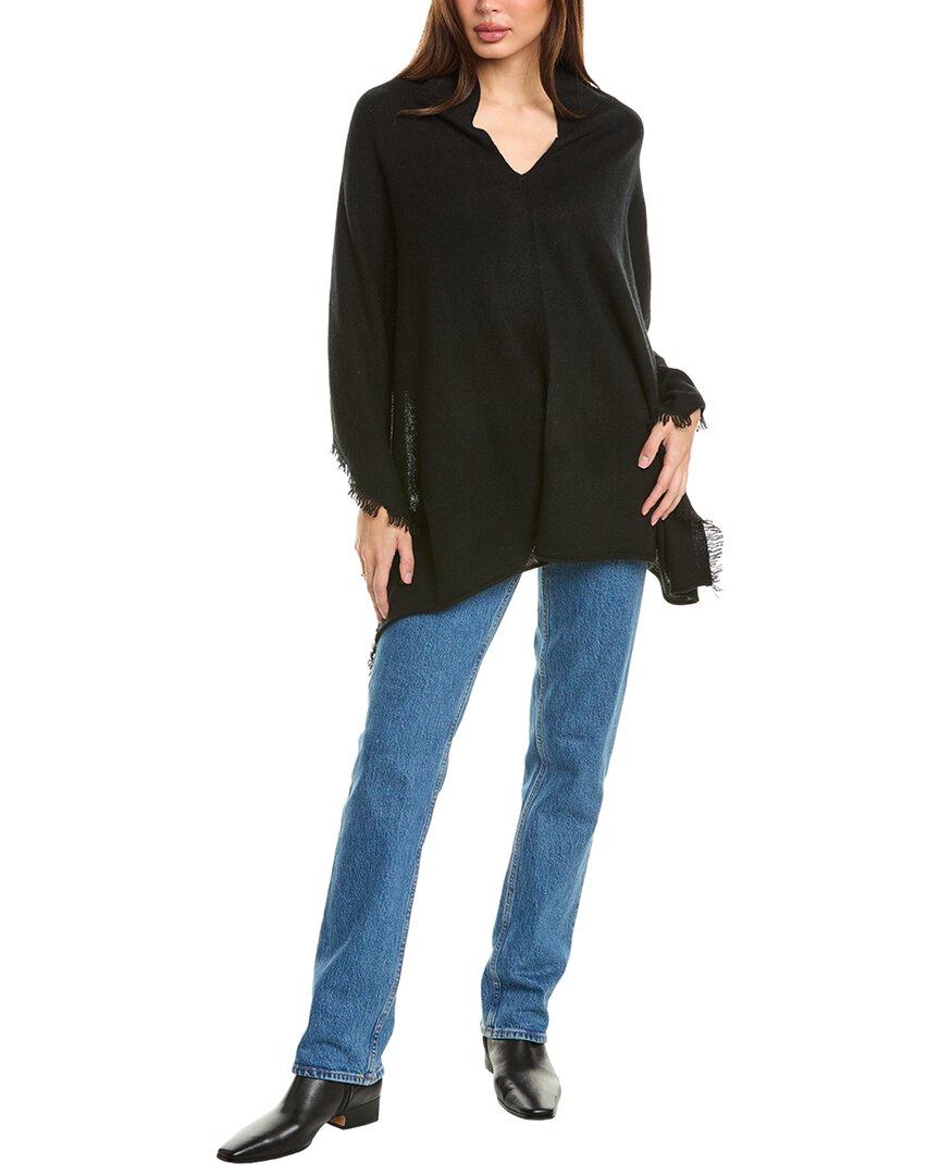 Amicale Кашемировое пончо с бахромой, черный
Amicale Кашемировое пончо с бахромой, черный