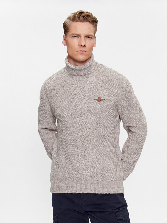 Свитер с высоким воротником обычного кроя Aeronautica Militare, серый
Свитер с высоким воротником обычного кроя Aeronautica Militare, серый