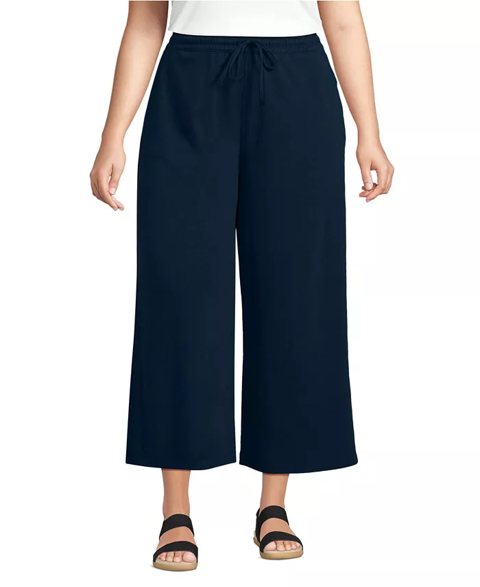 Женские спортивные трикотажные укороченные брюки с широкими штанинами и эластичным поясом Lands' End, синий
Женские спортивные трикотажные укороченные брюки с широкими штанинами и эластичным поясом Lands' End, синий