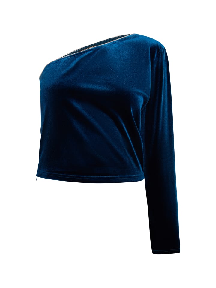 Faina Женская блузка на одно плечо синего цвета
Faina Женская блузка на одно плечо синего цвета