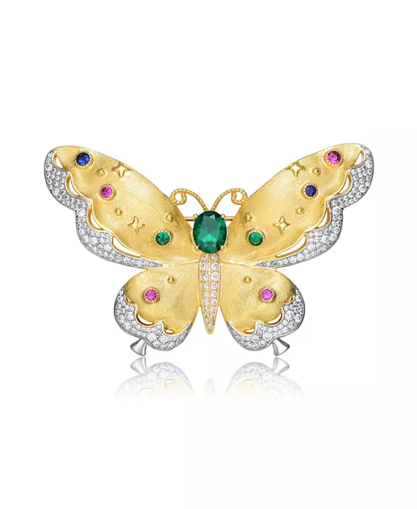 Брошь-Цветок из натурального камня с родиевым покрытием и 14-каратным золотом Rachel Glauber, green
Брошь-Цветок из натурального камня с родиевым покрытием и 14-каратным золотом Rachel Glauber, green