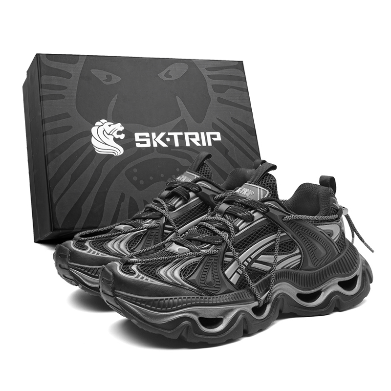 Амортизирующий износостойкий легкий коврик для увеличения роста, низкие массивные кроссовки для мужчин в коробке SK.TRIP, Jet Black (Regular)
Амортизирующий износостойкий легкий коврик для увеличения роста, низкие массивные кроссовки для мужчин в коробке SK.TRIP, Jet Black (Regular)