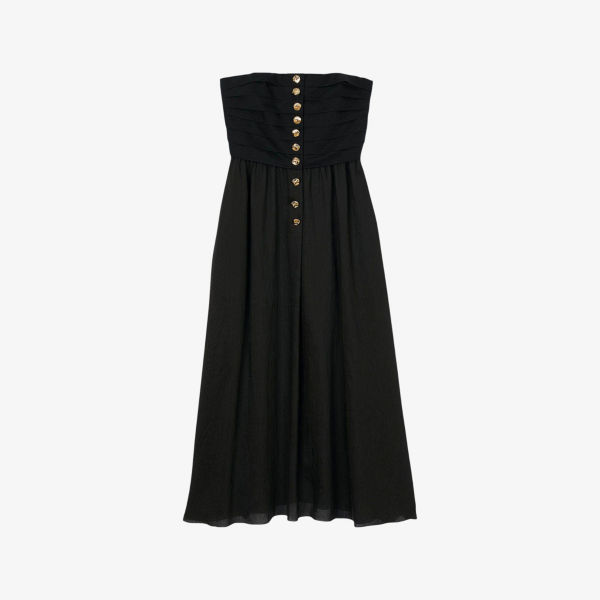 Платье-бандо Sandro из хлопка с декоративными пуговицами, мультиколор
Платье-бандо Sandro из хлопка с декоративными пуговицами, мультиколор