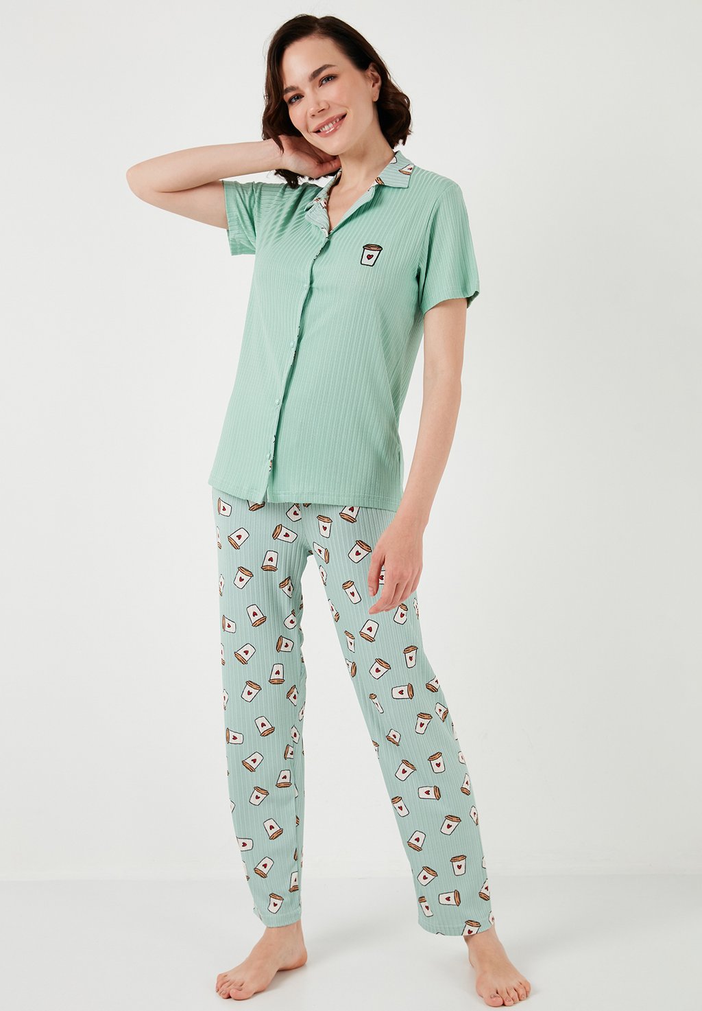 Пижамный комплект REGULAR FIT SET LELA, мятный
Пижамный комплект REGULAR FIT SET LELA, мятный