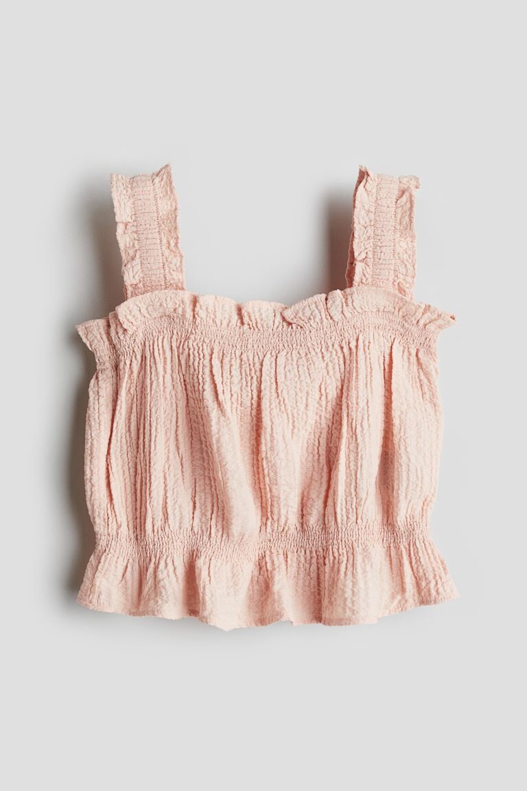 Топ из сирсакера H&M, розовый
Топ из сирсакера H&M, розовый