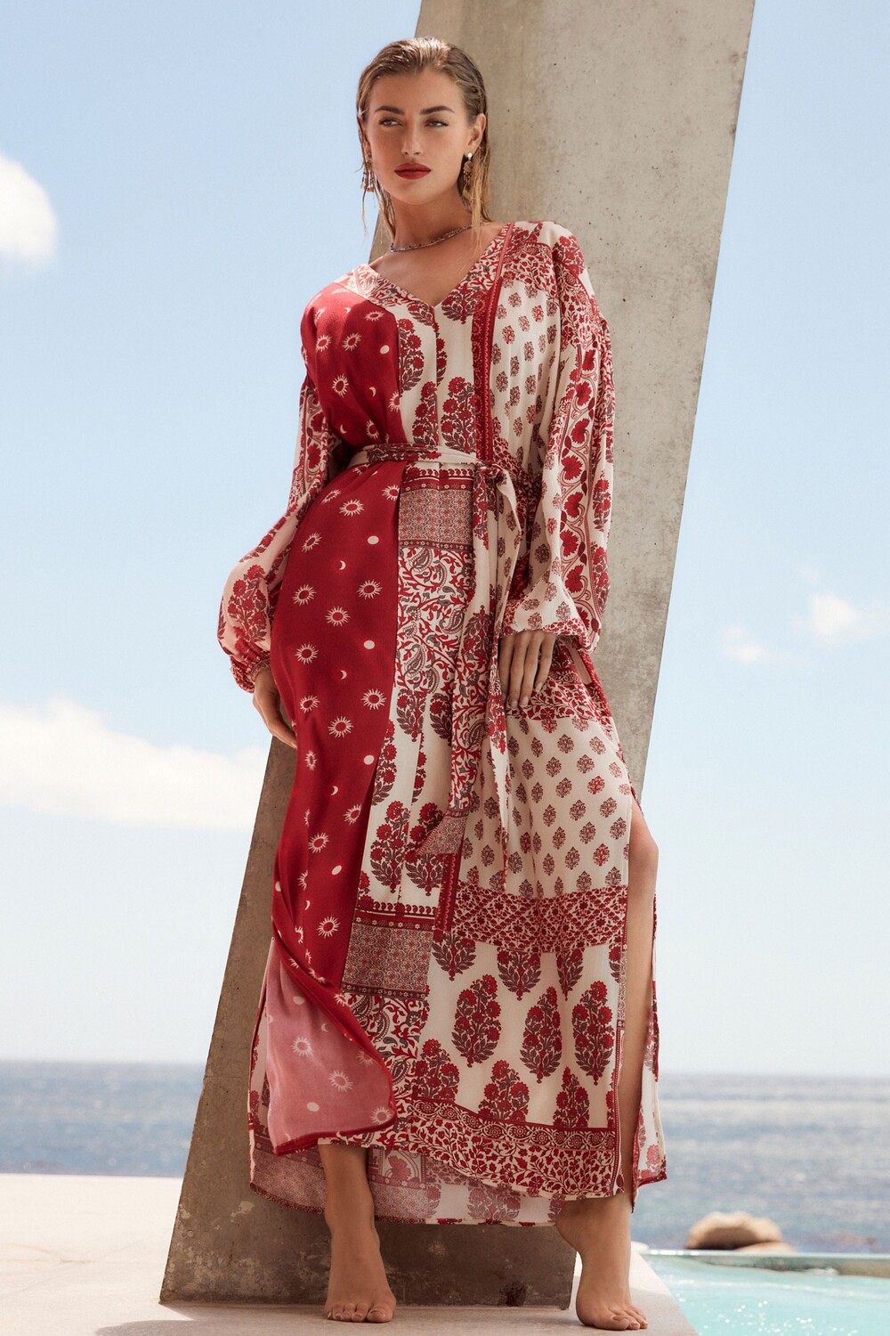 Летнее платье макси-кафтан Next, красный
Летнее платье макси-кафтан Next, красный