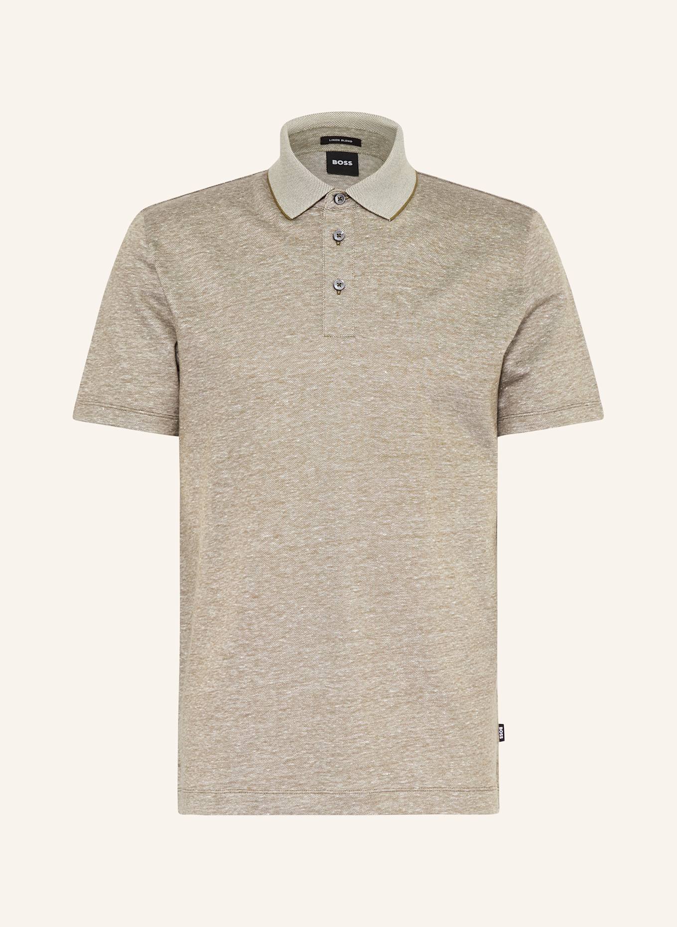 Рубашка-Поло пике со льном Boss, хаки
Рубашка-Поло пике со льном Boss, хаки
