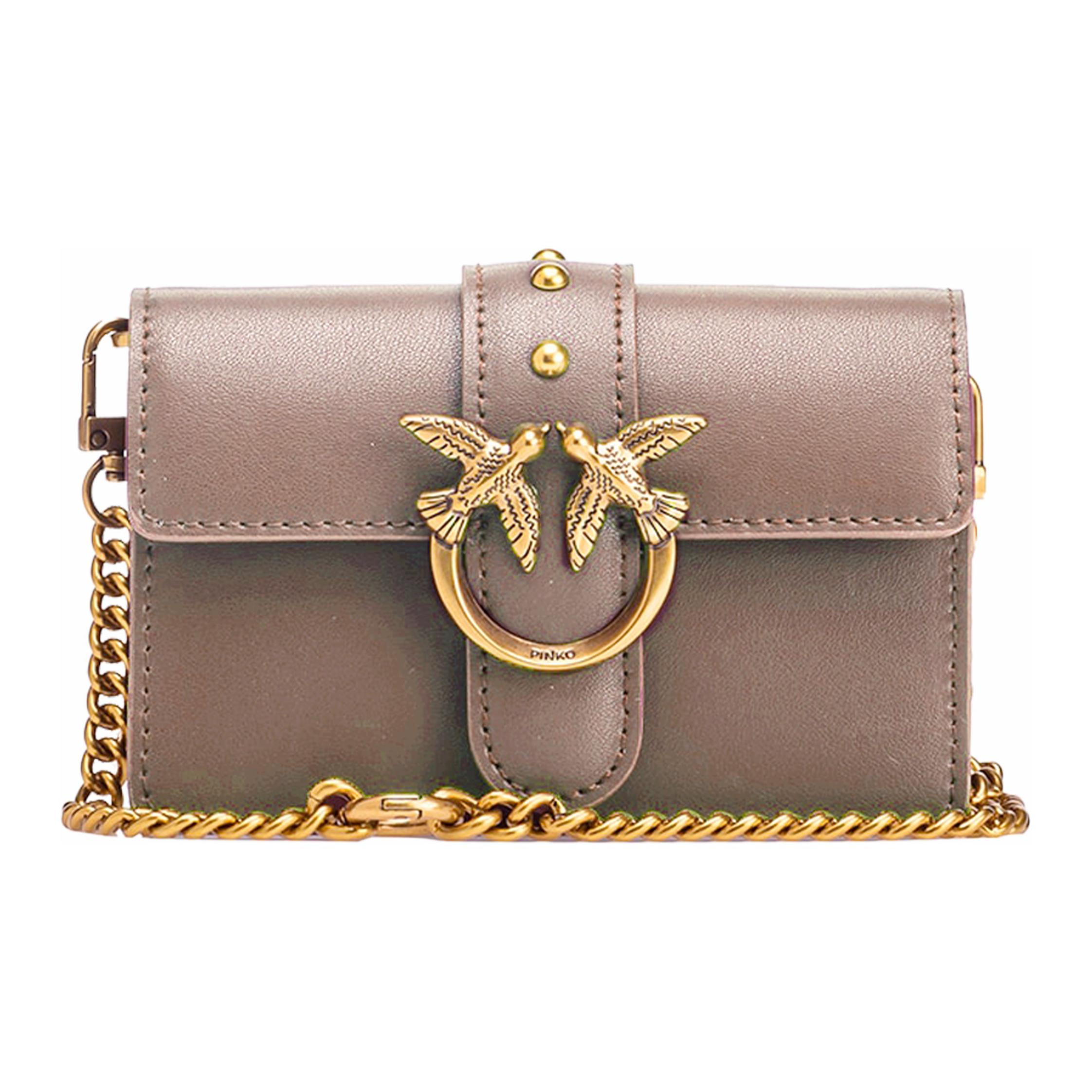 Коричневая кожаная сумка через плечо PINKO
Коричневая кожаная сумка через плечо PINKO