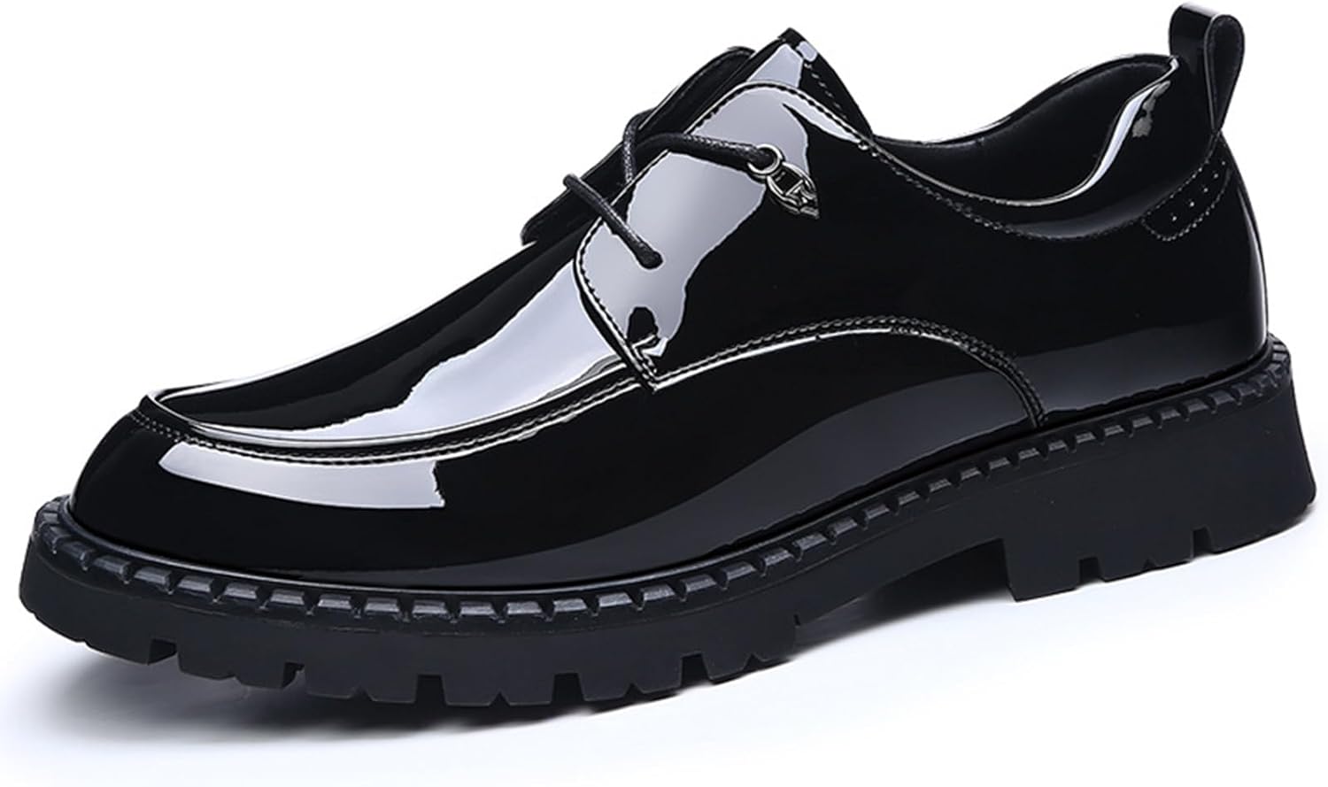 Мужские оксфорды из лакированной кожи с массивным каблуком, удобной посадкой, без шнуровки, с круглым носком, противоскользящим каблуком-блоком, классические деловые туфли для работы в офисе и повседневной носки Bangteuo, черный
Мужские оксфорды из лакированной кожи с массивным каблуком, удобной посадкой, без шнуровки, с круглым носком, противоскользящим каблуком-блоком, классические деловые туфли для работы в офисе и повседневной носки Bangteuo, черный