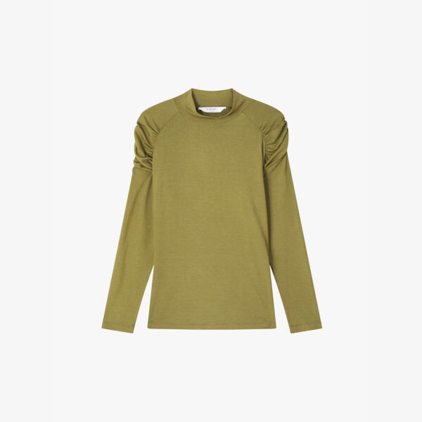 Топ из эластичного трикотажного джерси с кружевом и сборками на плечах Lk Bennett, зеленый
Топ из эластичного трикотажного джерси с кружевом и сборками на плечах Lk Bennett, зеленый