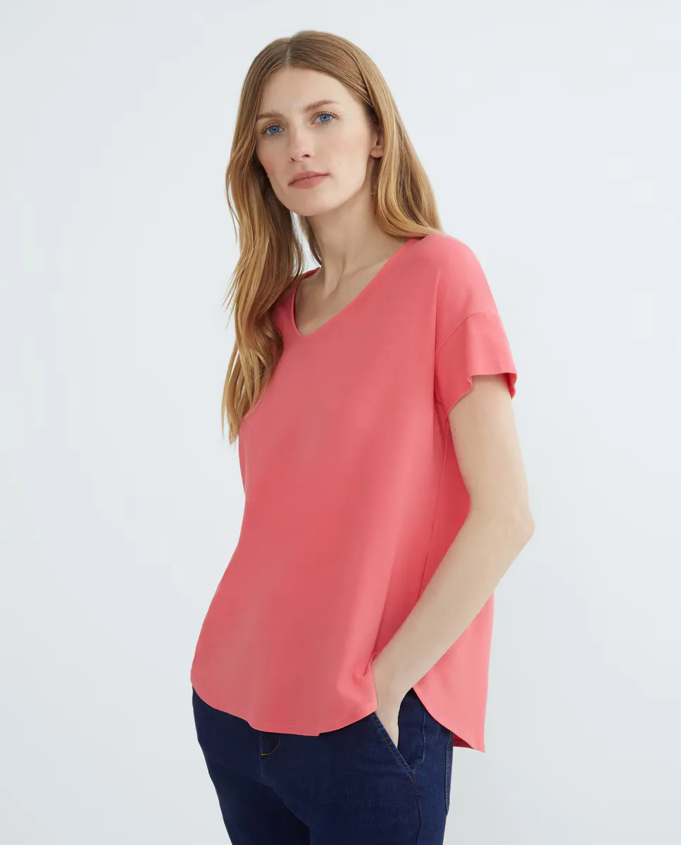 Футболка с короткими рукавами и V-образным вырезом Guitare, коралловый
Футболка с короткими рукавами и V-образным вырезом Guitare, коралловый