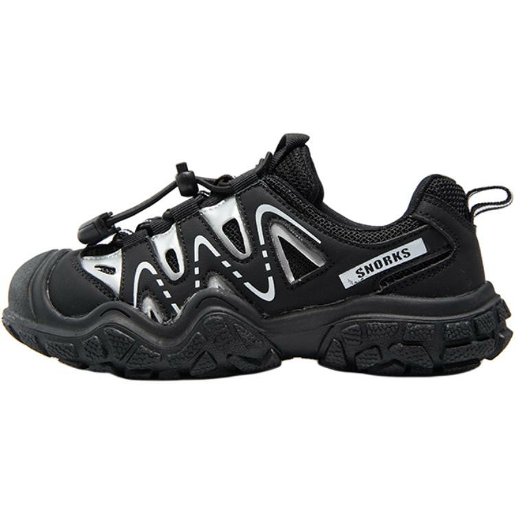 Износостойкие дышащие легкие амортизирующие детские повседневные кроссовки Kids' SNORKS, черный 
Износостойкие дышащие легкие амортизирующие детские повседневные кроссовки Kids' SNORKS, черный